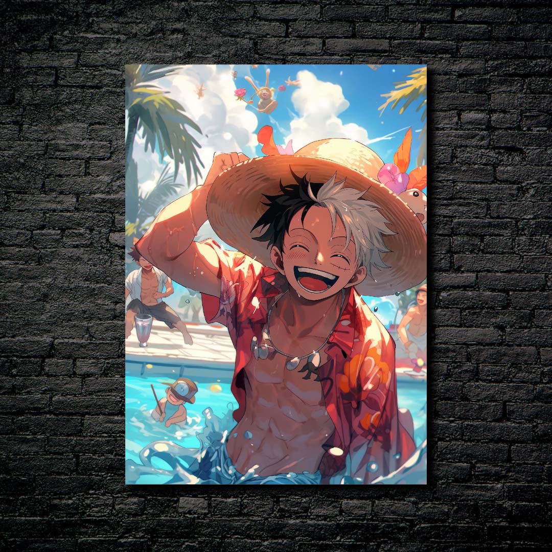 One Piece _ Pool party Nika Luffy