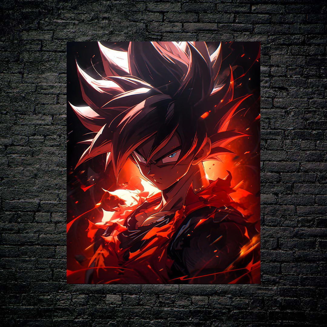 Goku mit Feuer