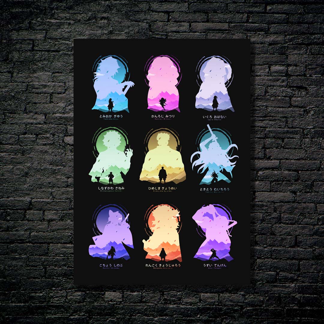 9 Hashira Silhouette