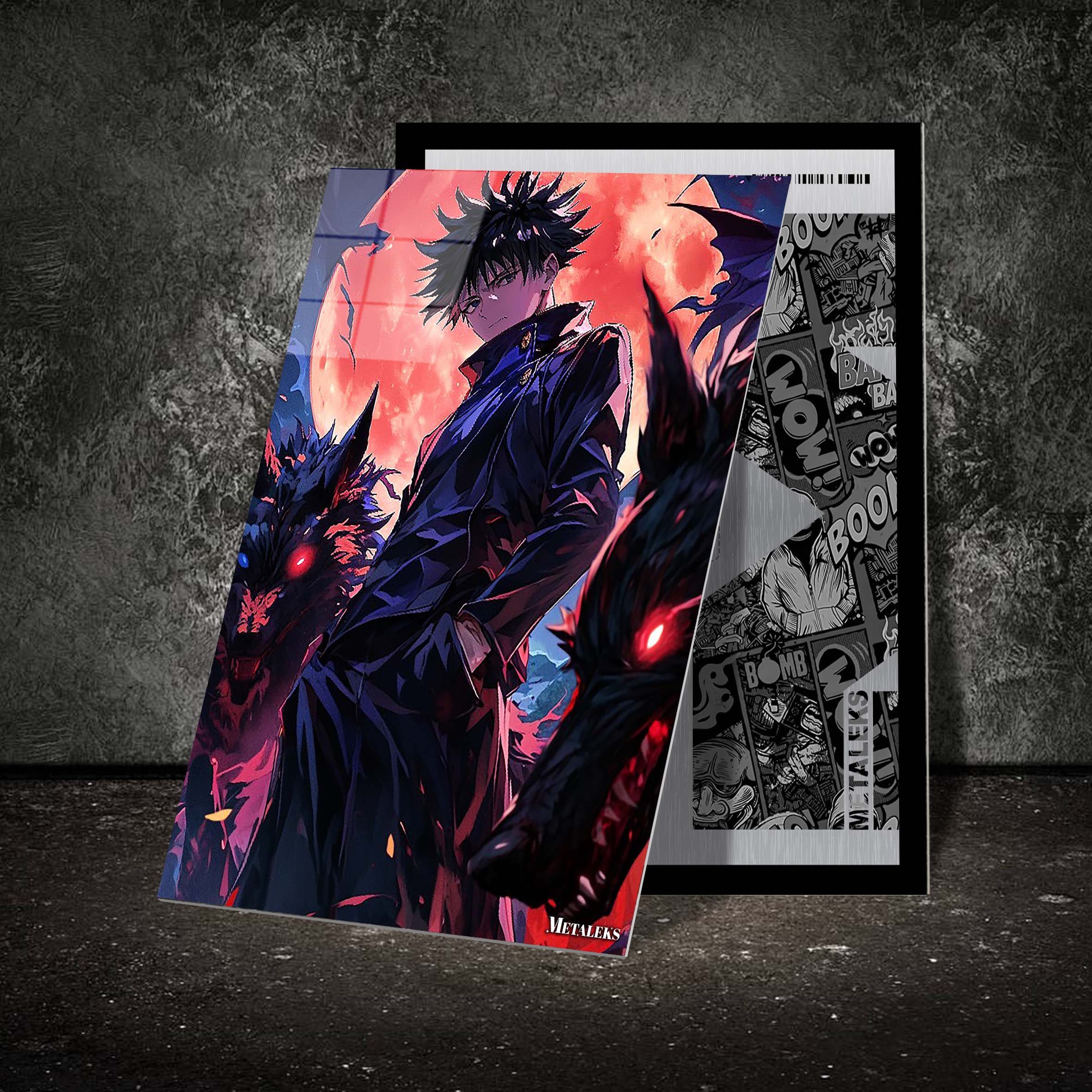 A0176 Megumi And Two Wolf - Jujutsu Kaisen