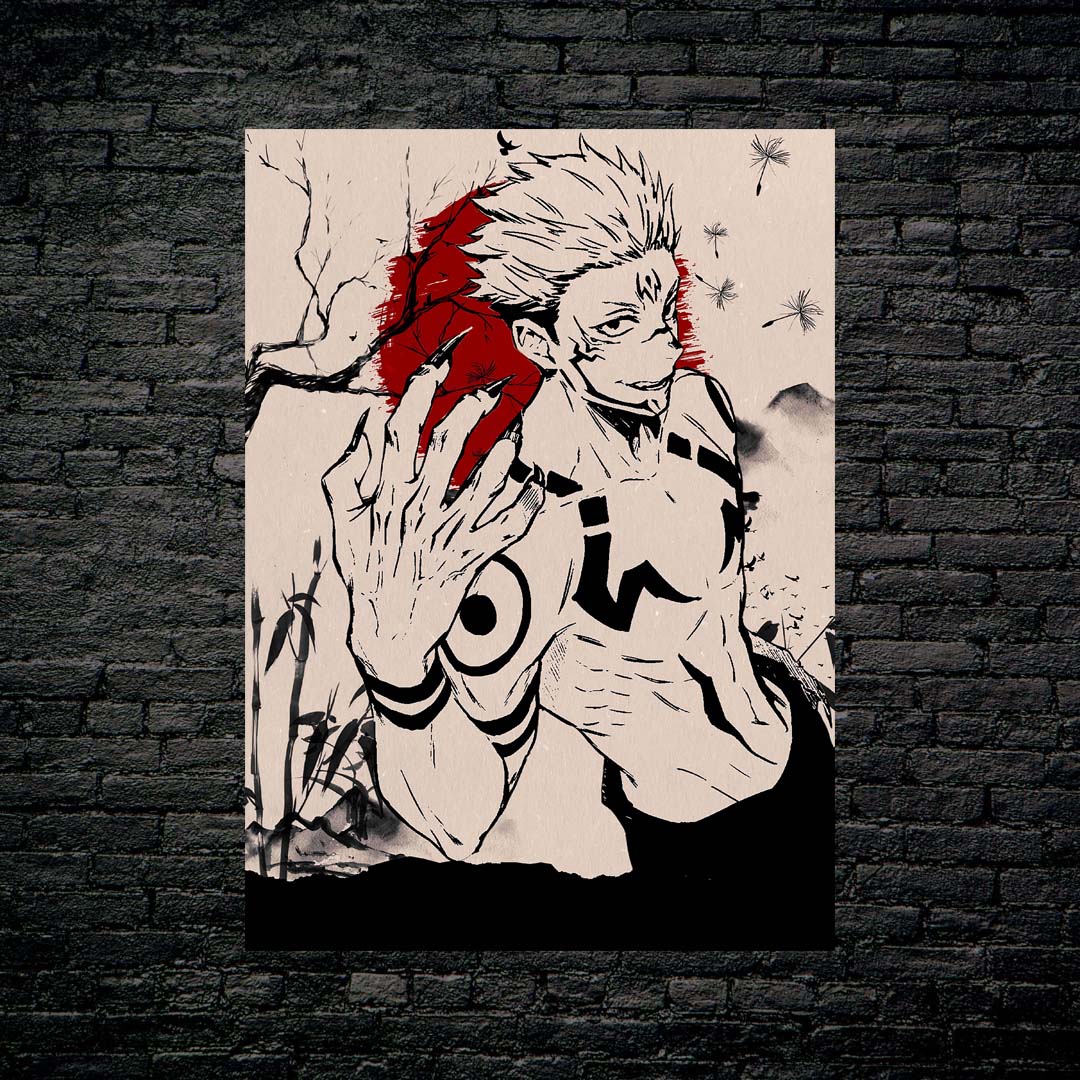 Anime Sukuna Jujutsu Kaisen Japanese Art