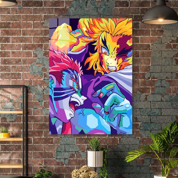 Battle Akaza Vs Rengoku Pop Art 2