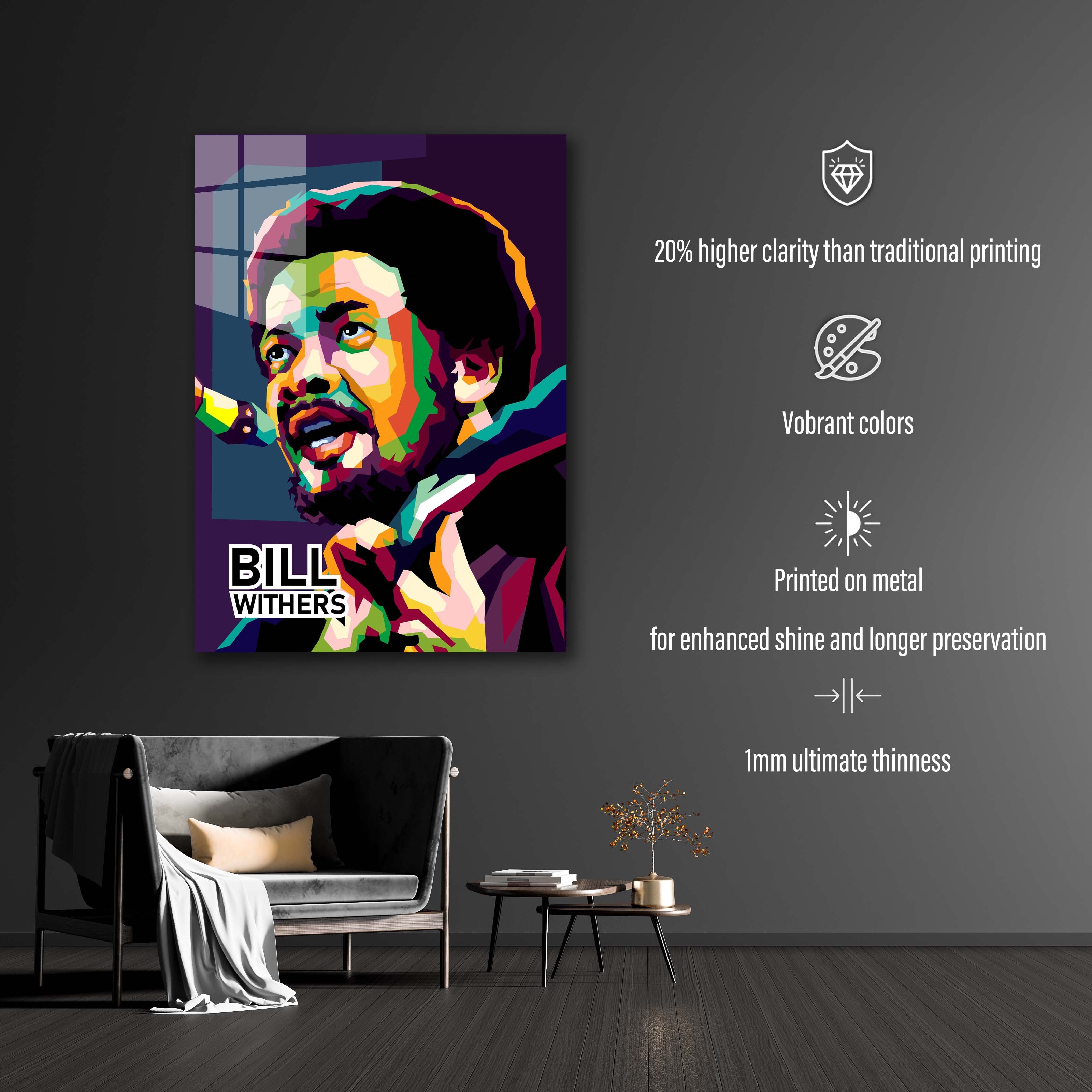 Bill Withers in amazing wpap pop art