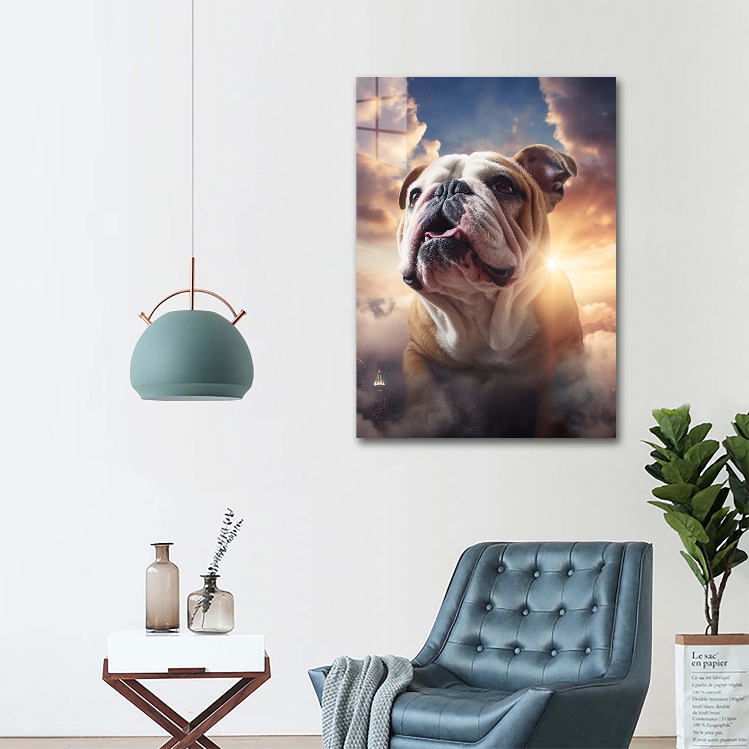 Cloudy English Bulldog