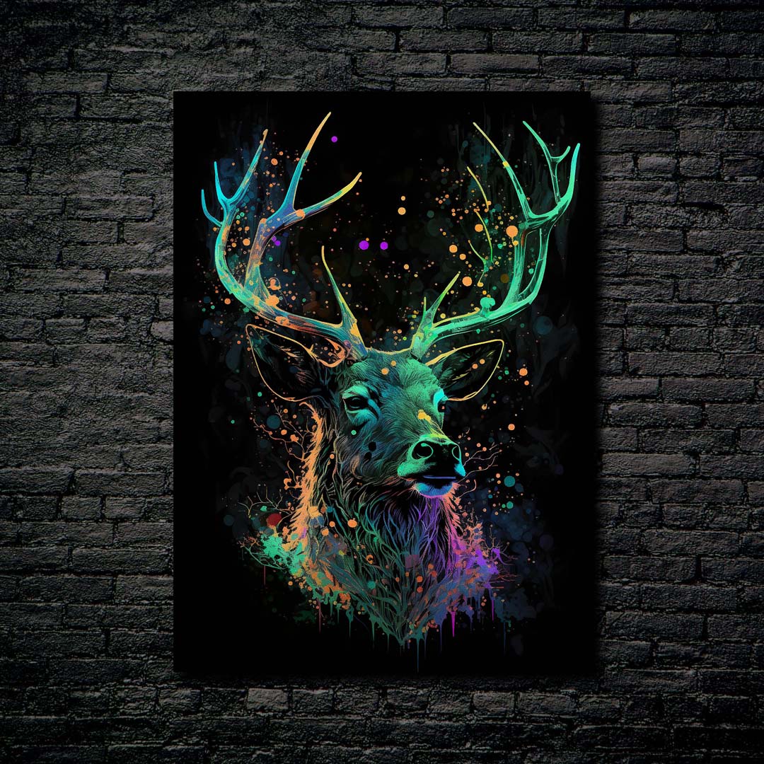 Deer Neon Paint