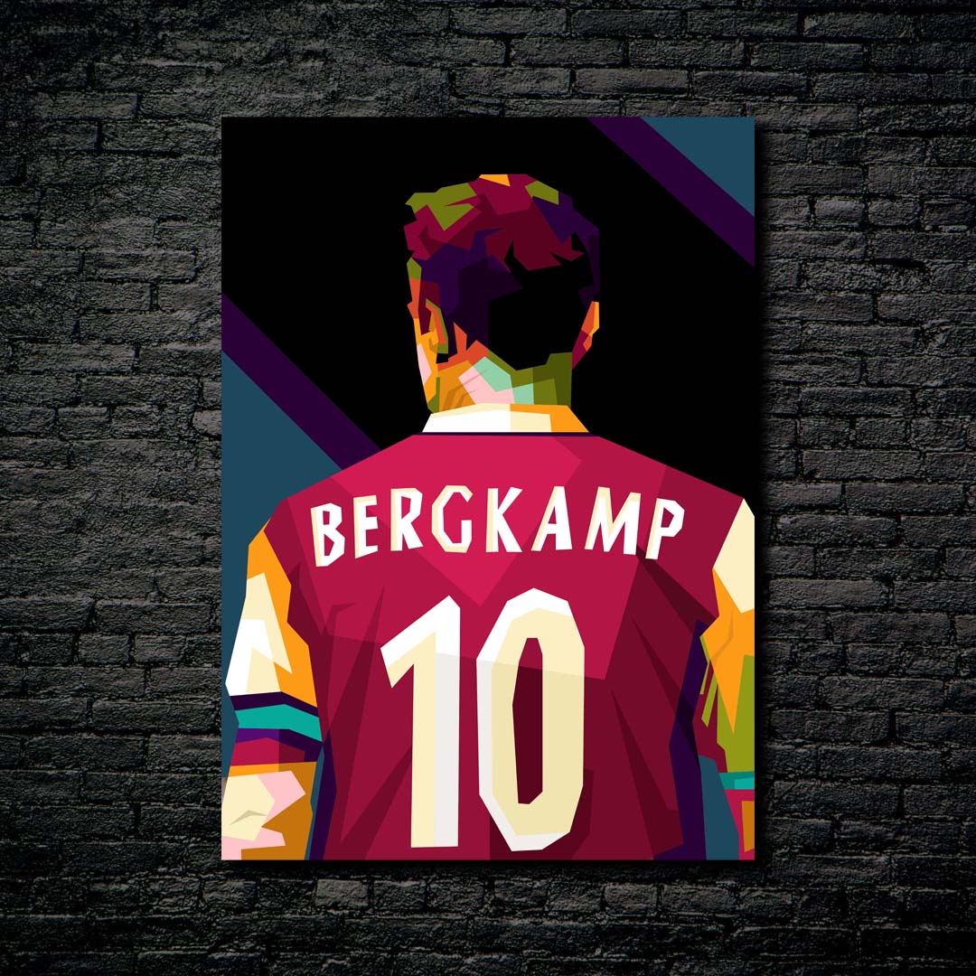 Dennis Bergkamp in legend football wpap pop art