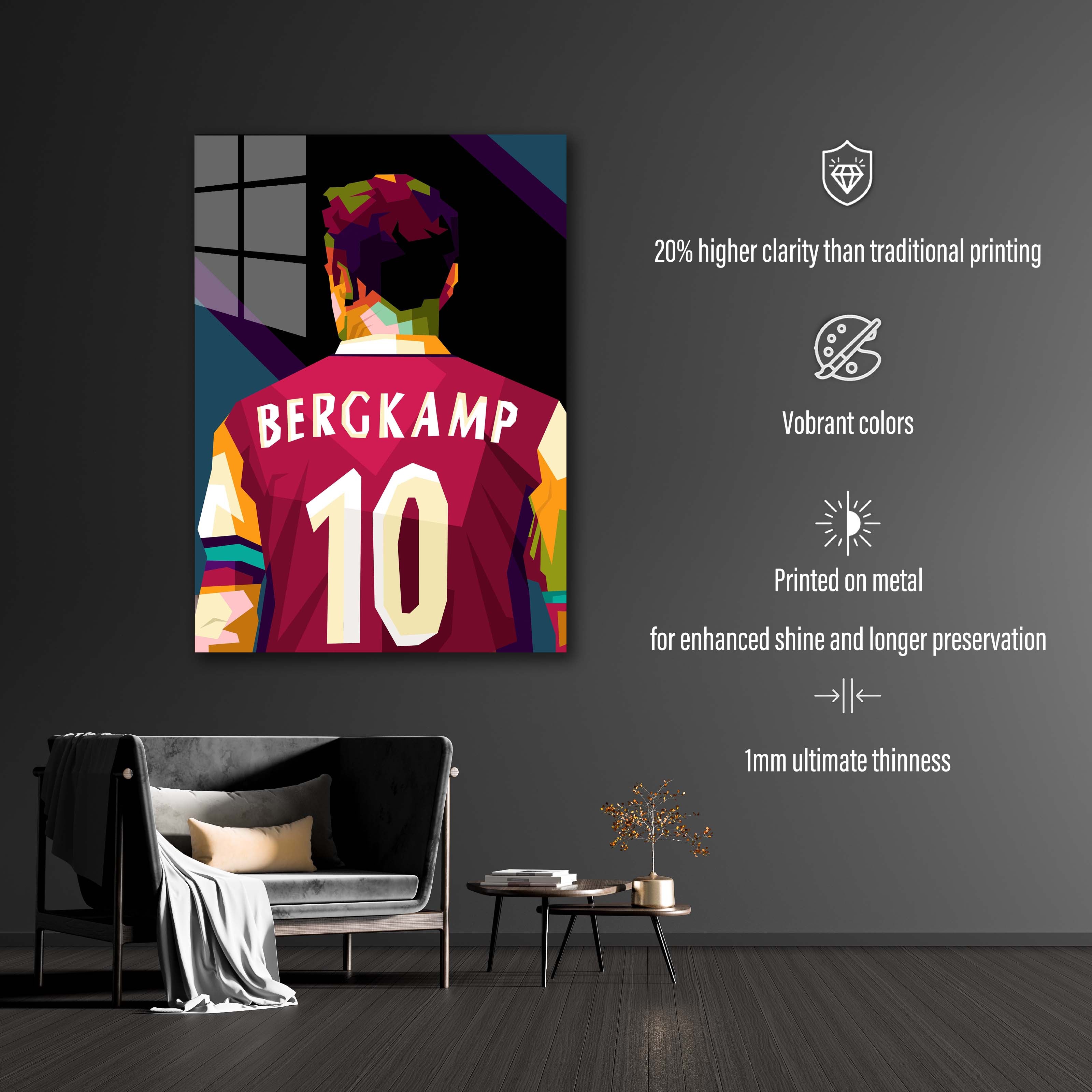 Dennis Bergkamp in legend football wpap pop art