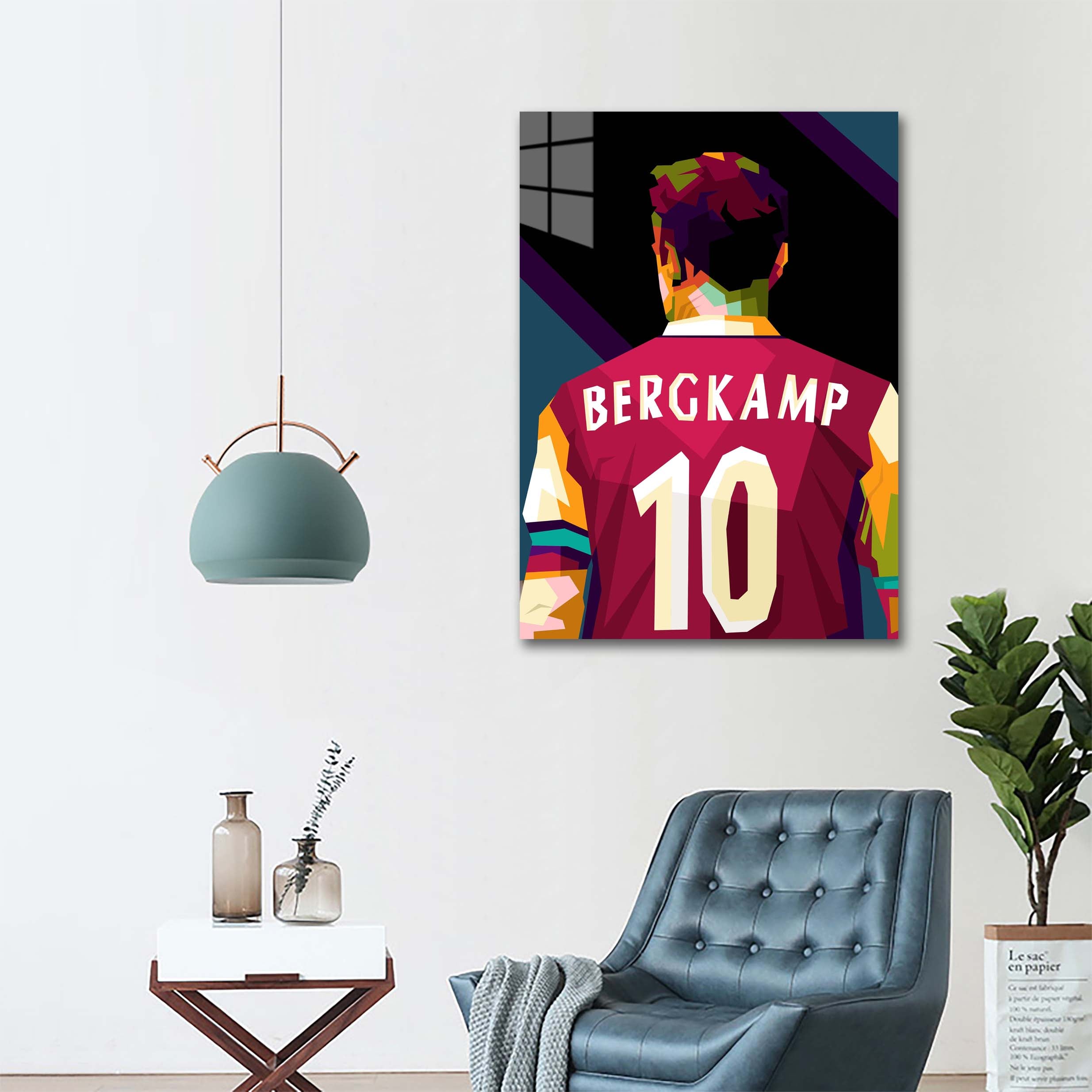 Dennis Bergkamp in legend football wpap pop art