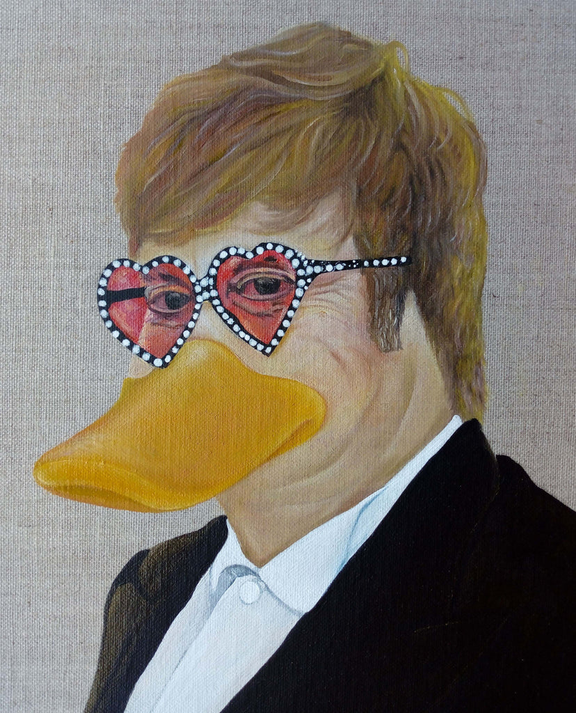 لوحة فنية بواسطة katysart.artist - Elton John Donald Duck