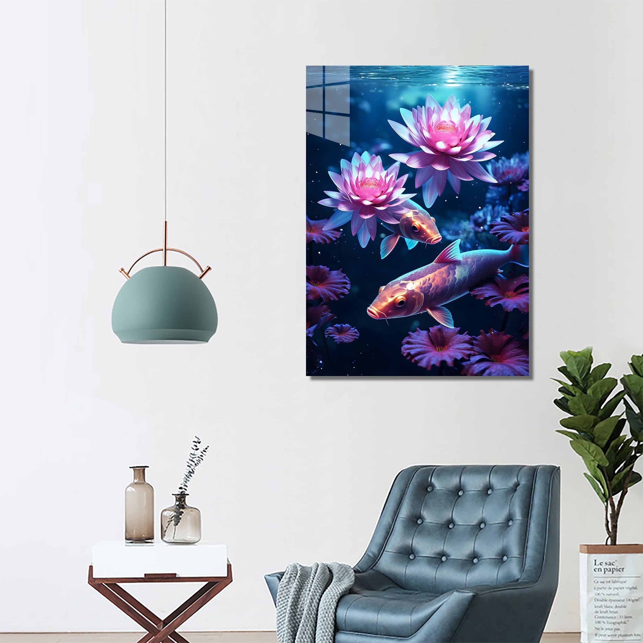 Enchanted Koi Pond Lotus Flower | Zen