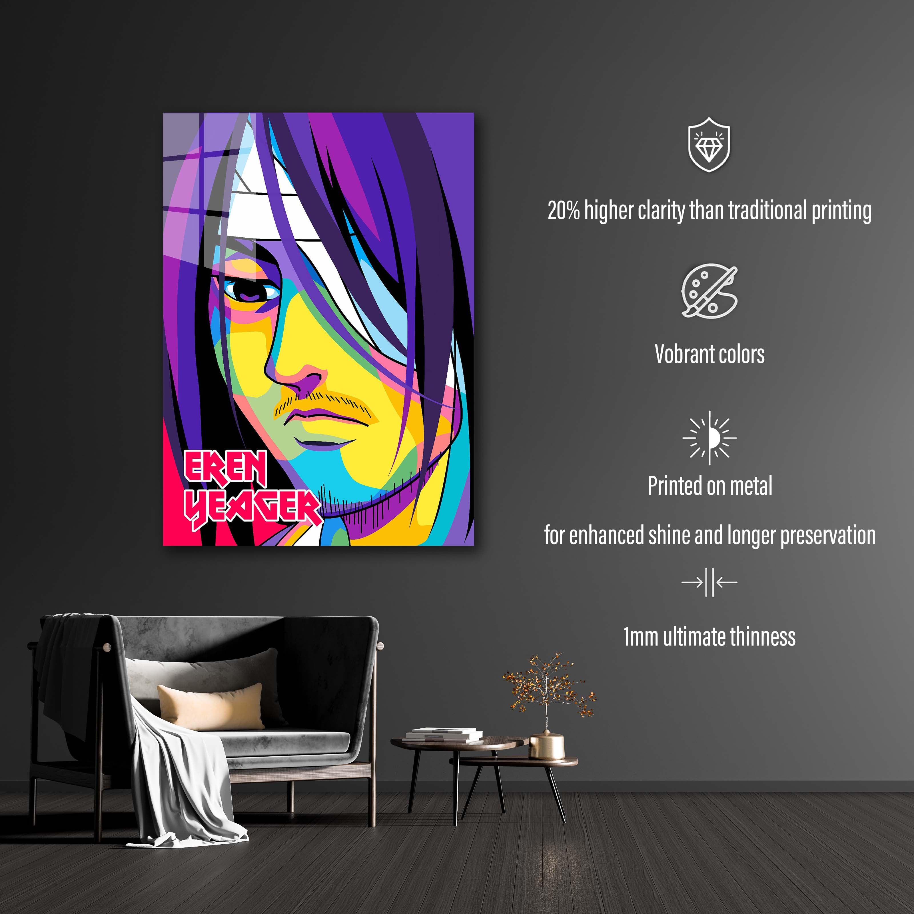 Eren Yeager in WPAP Pop Art