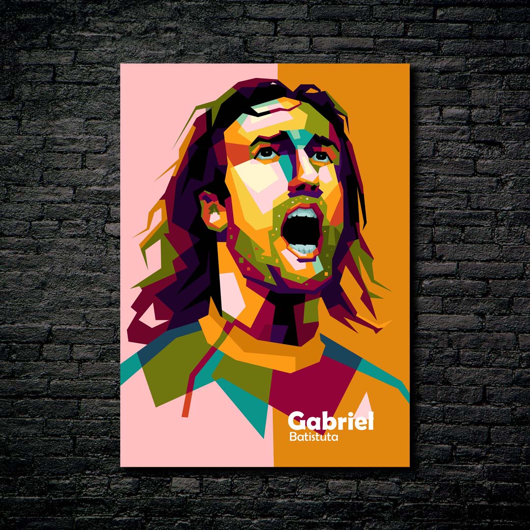 Gabriel Batistuta in fantastic pop art