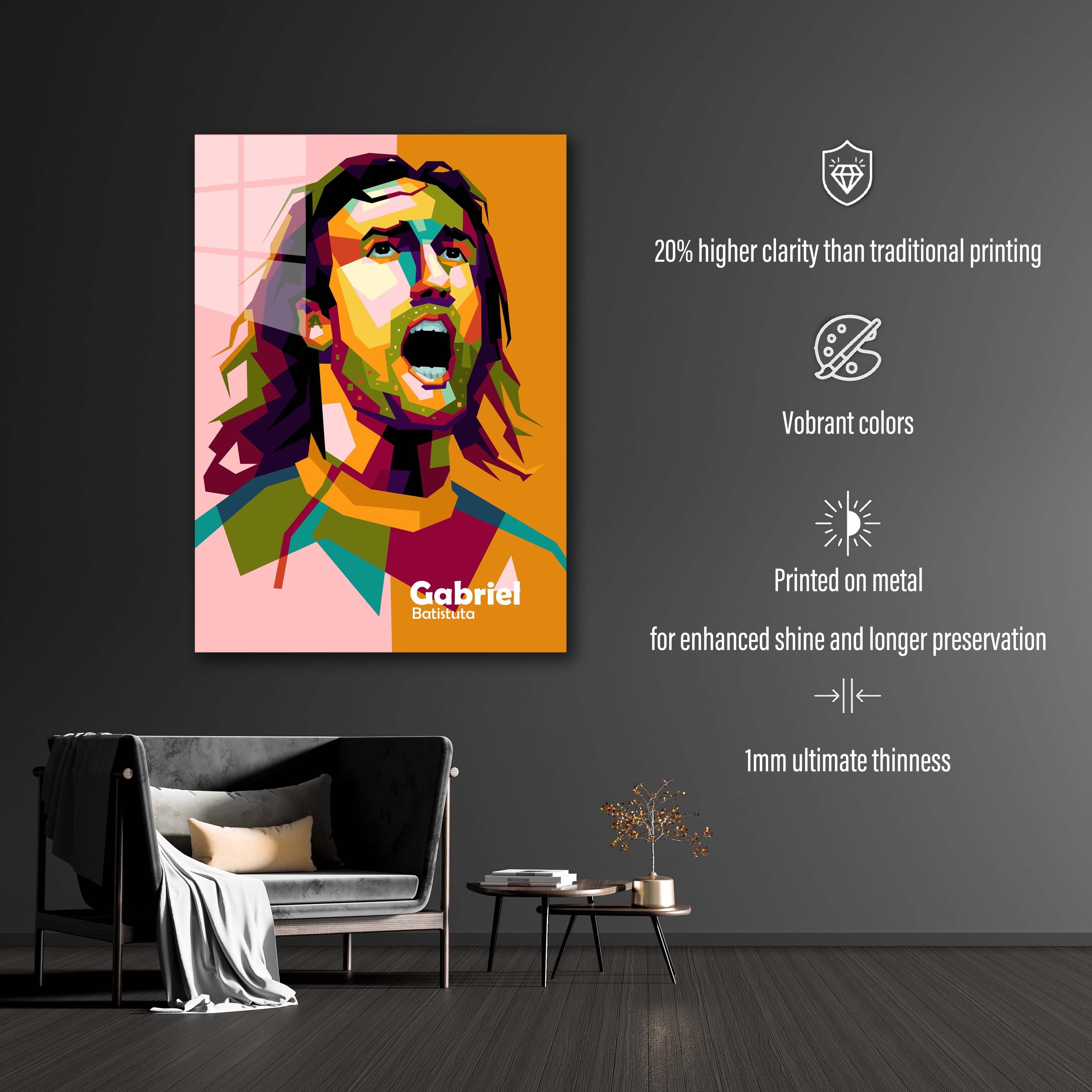 Gabriel Batistuta in fantastic pop art