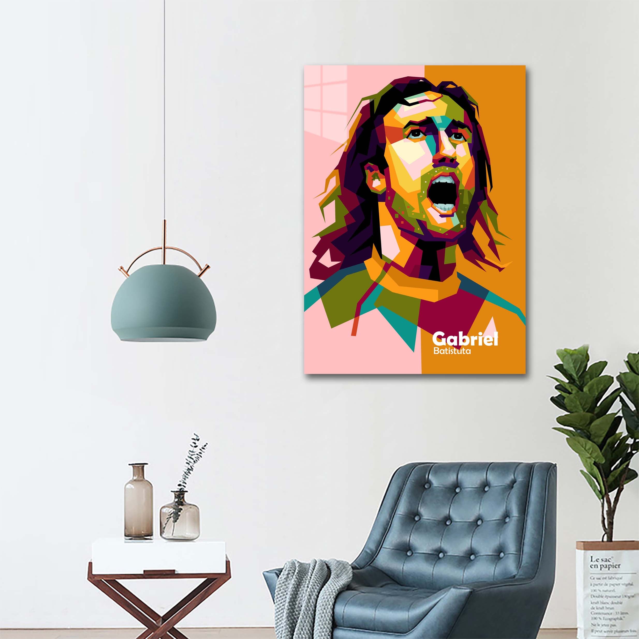 Gabriel Batistuta in fantastic pop art