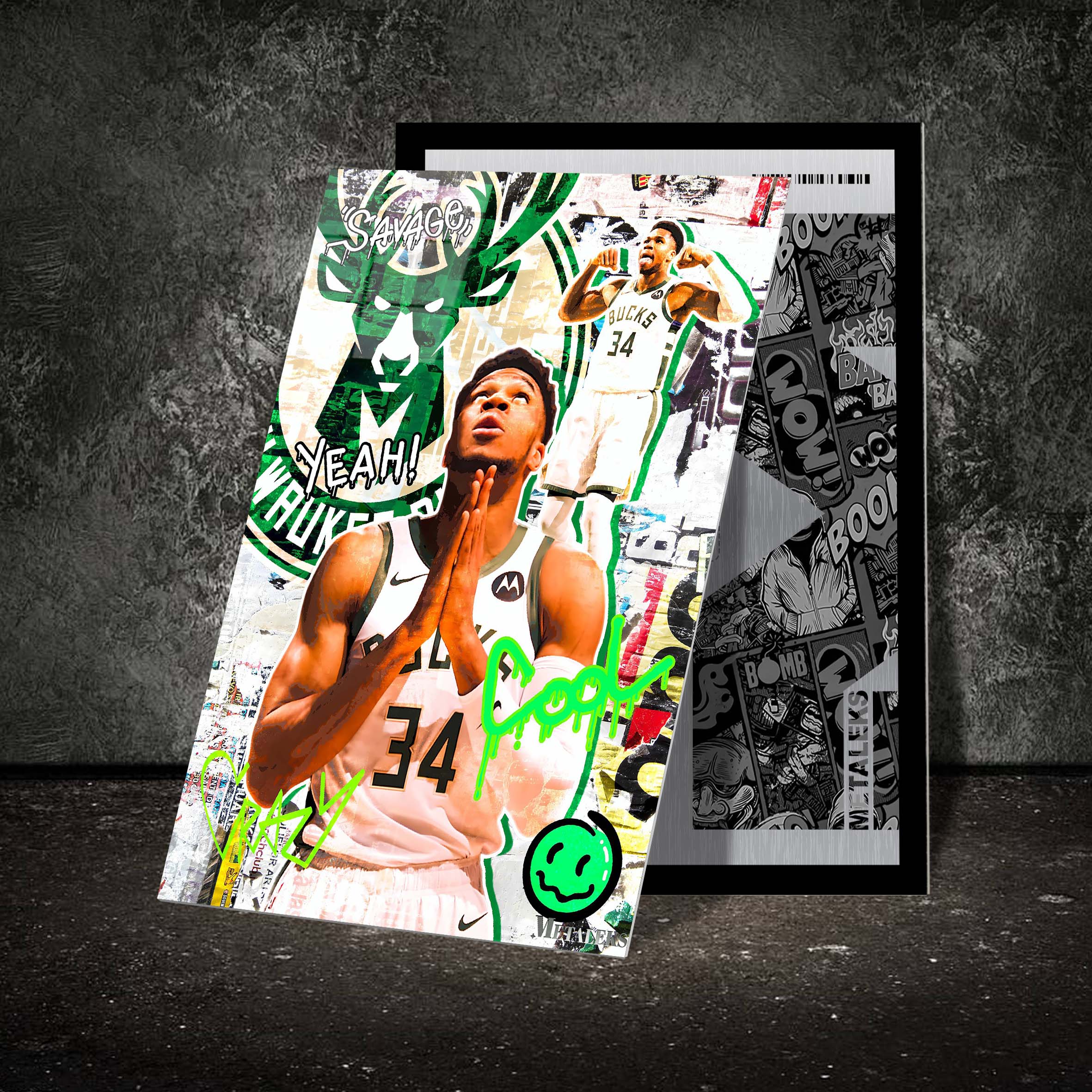 Giannis Antetokounmpo Milwaukee Bucks , Grapffiti