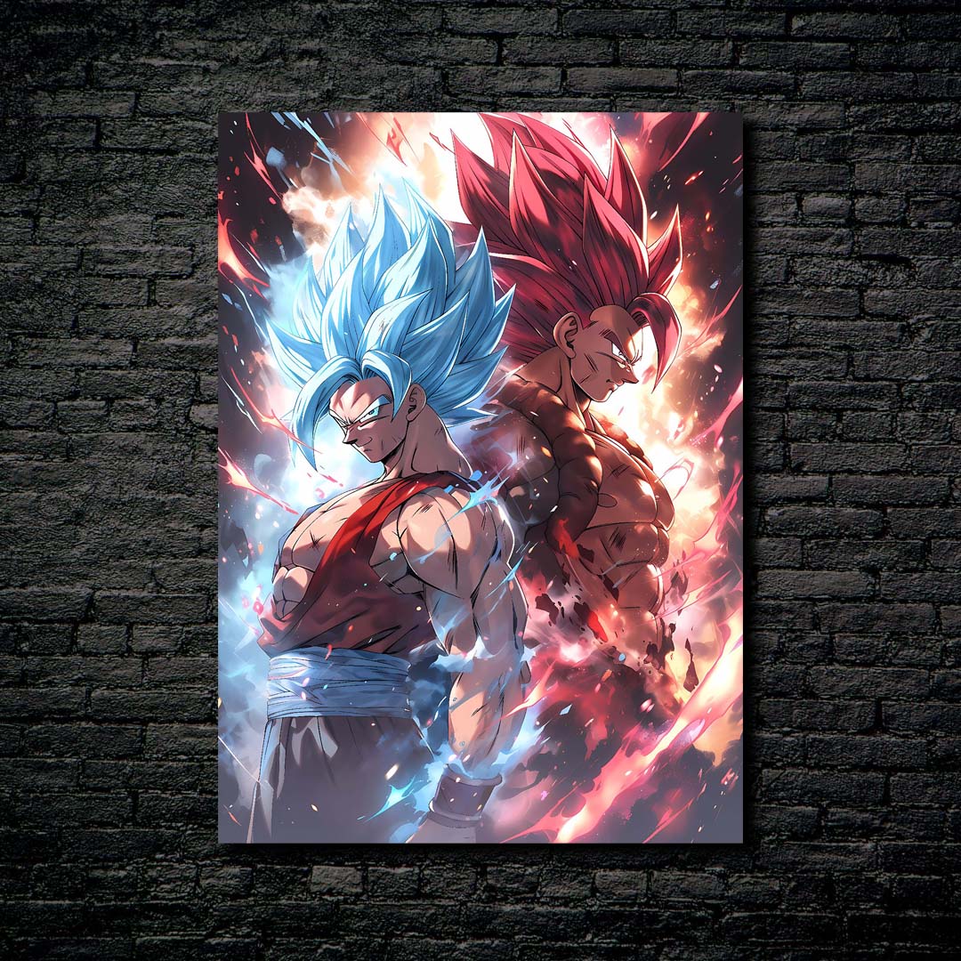 Goku Super Saiyan blue and red