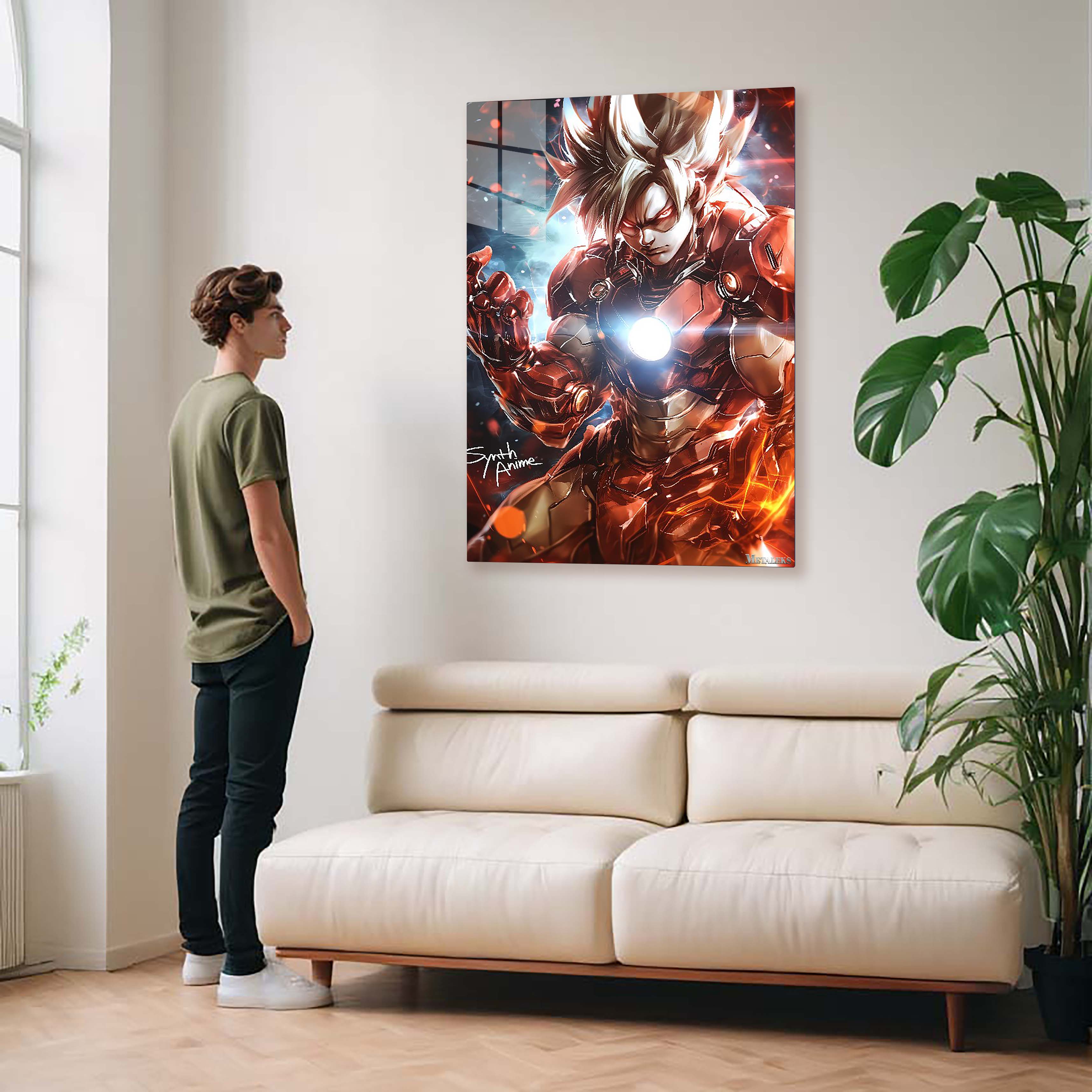 Goku x Iron Man Custom Artwork - By Synth Anime