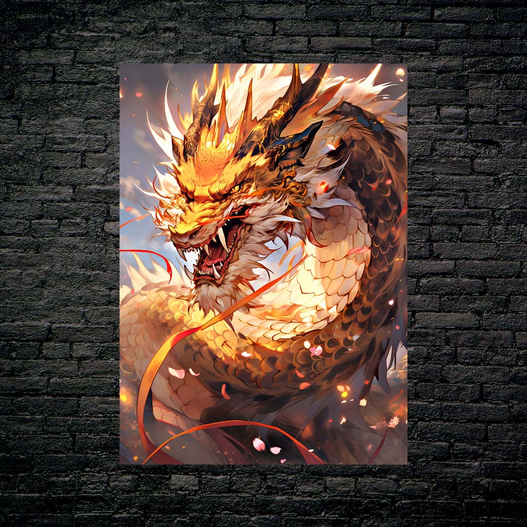 Golden Chinese Dragon Rage