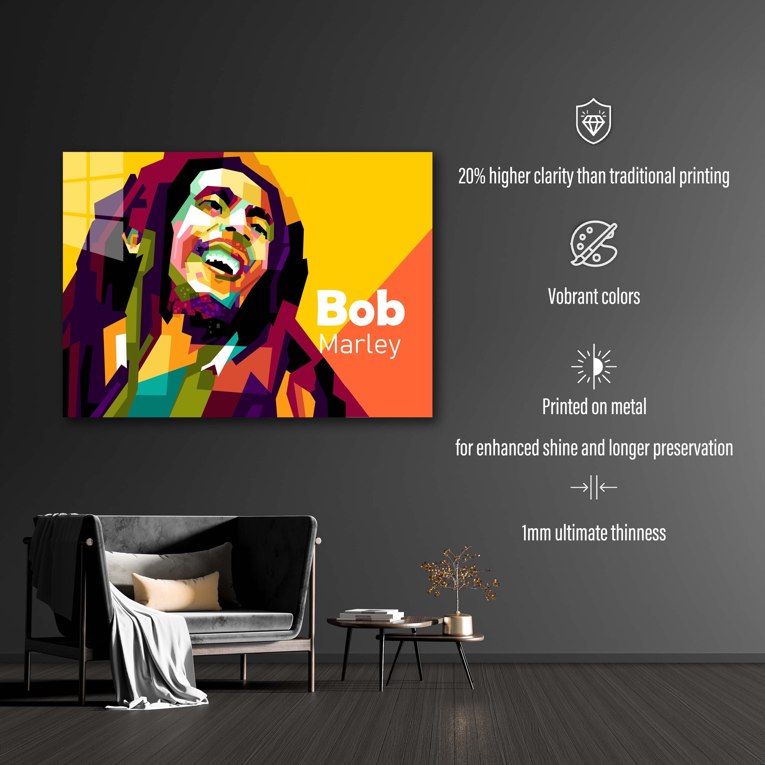 Icon reagge Bob Marley in fantasy legend