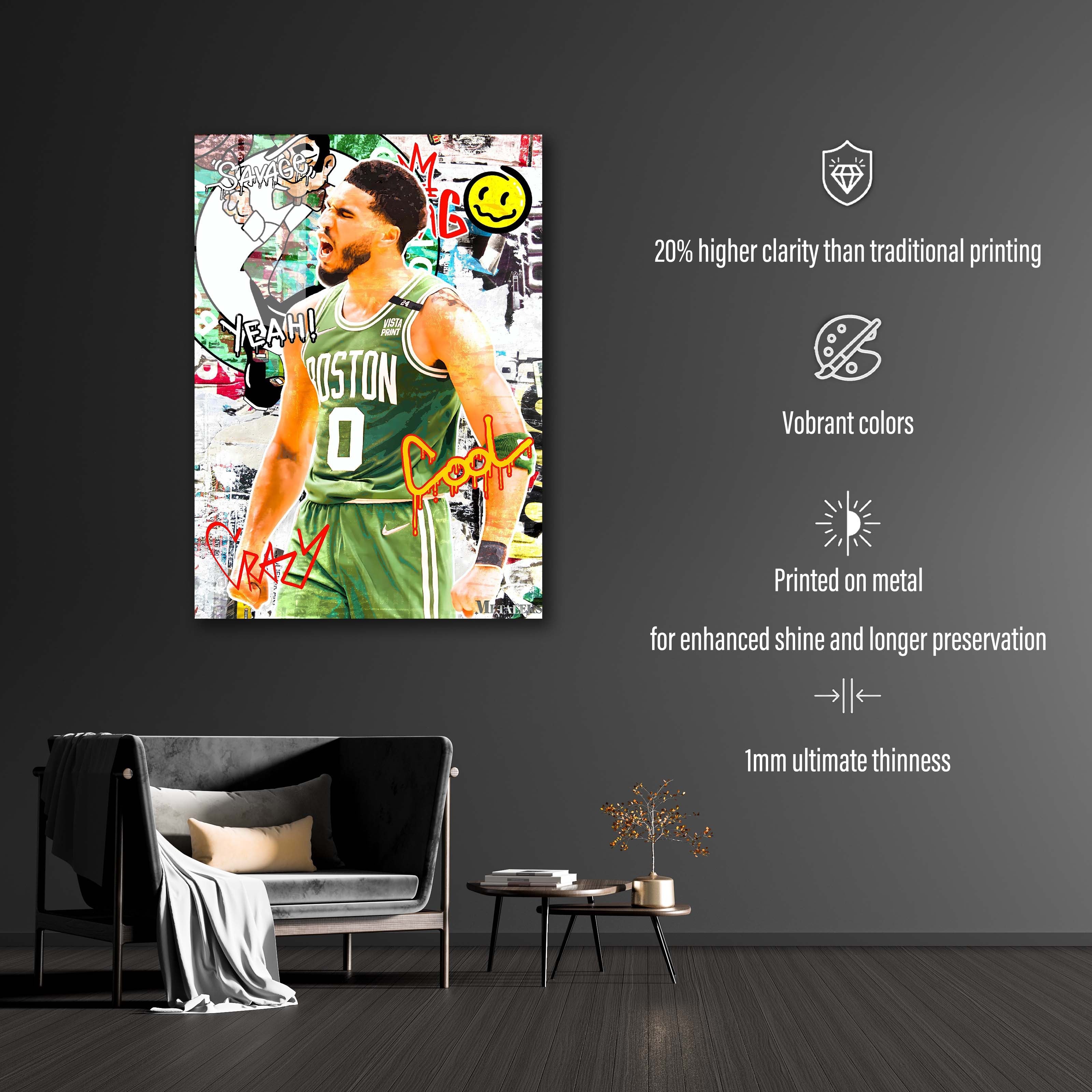 Jayson Tatum Boston Celtics Graffiti