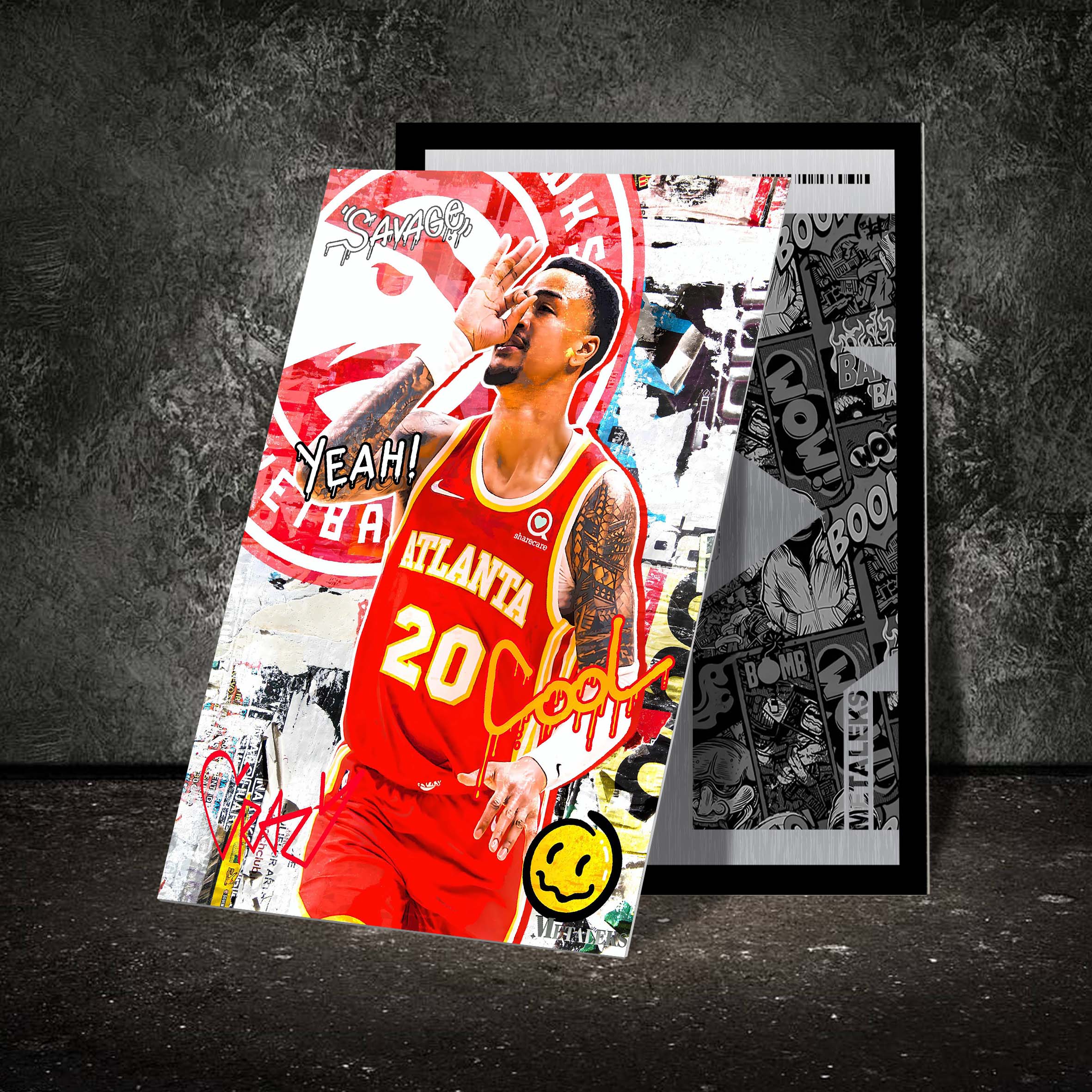 John Collins Atlanta Hawks Graffiti