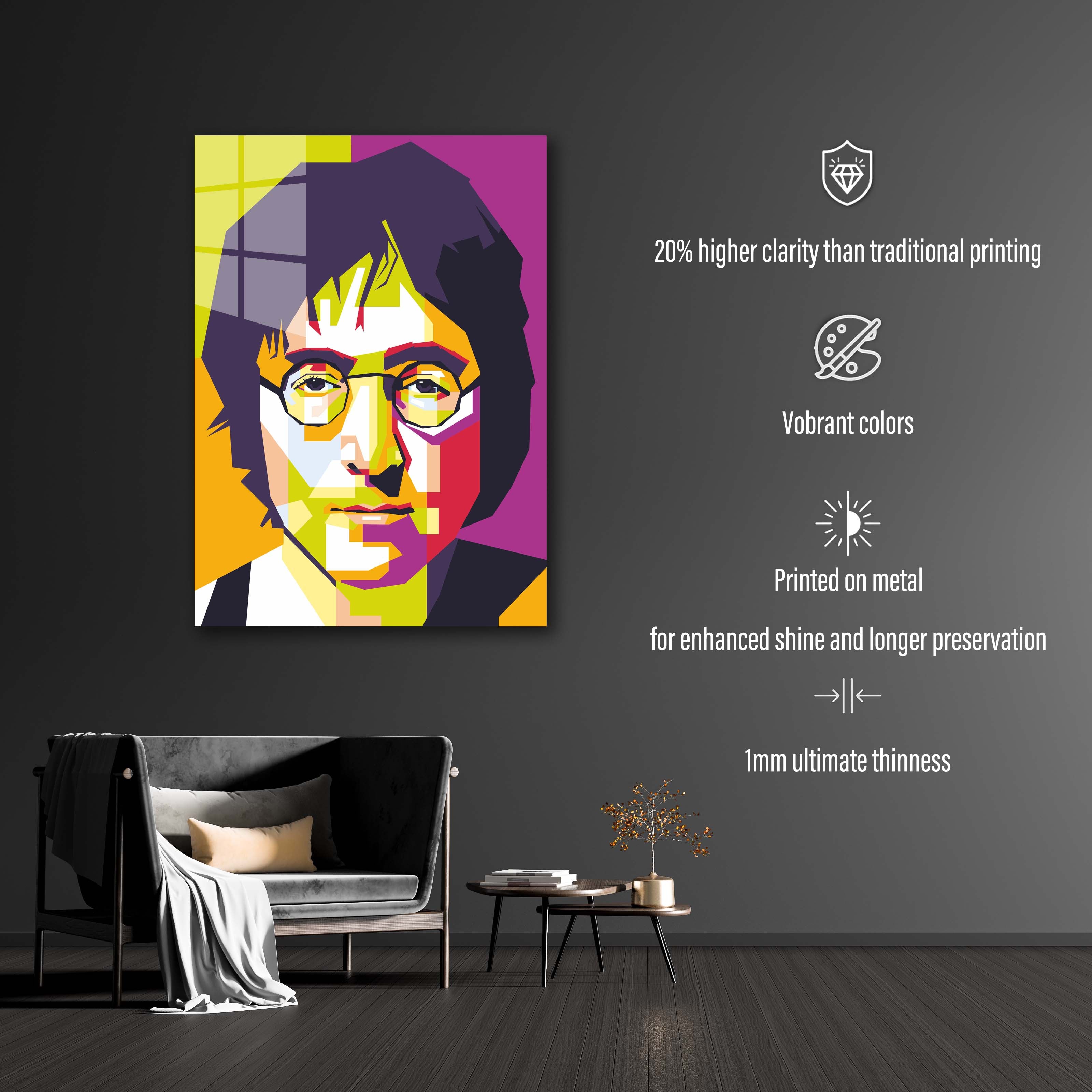 John Lennon Pop Art Style