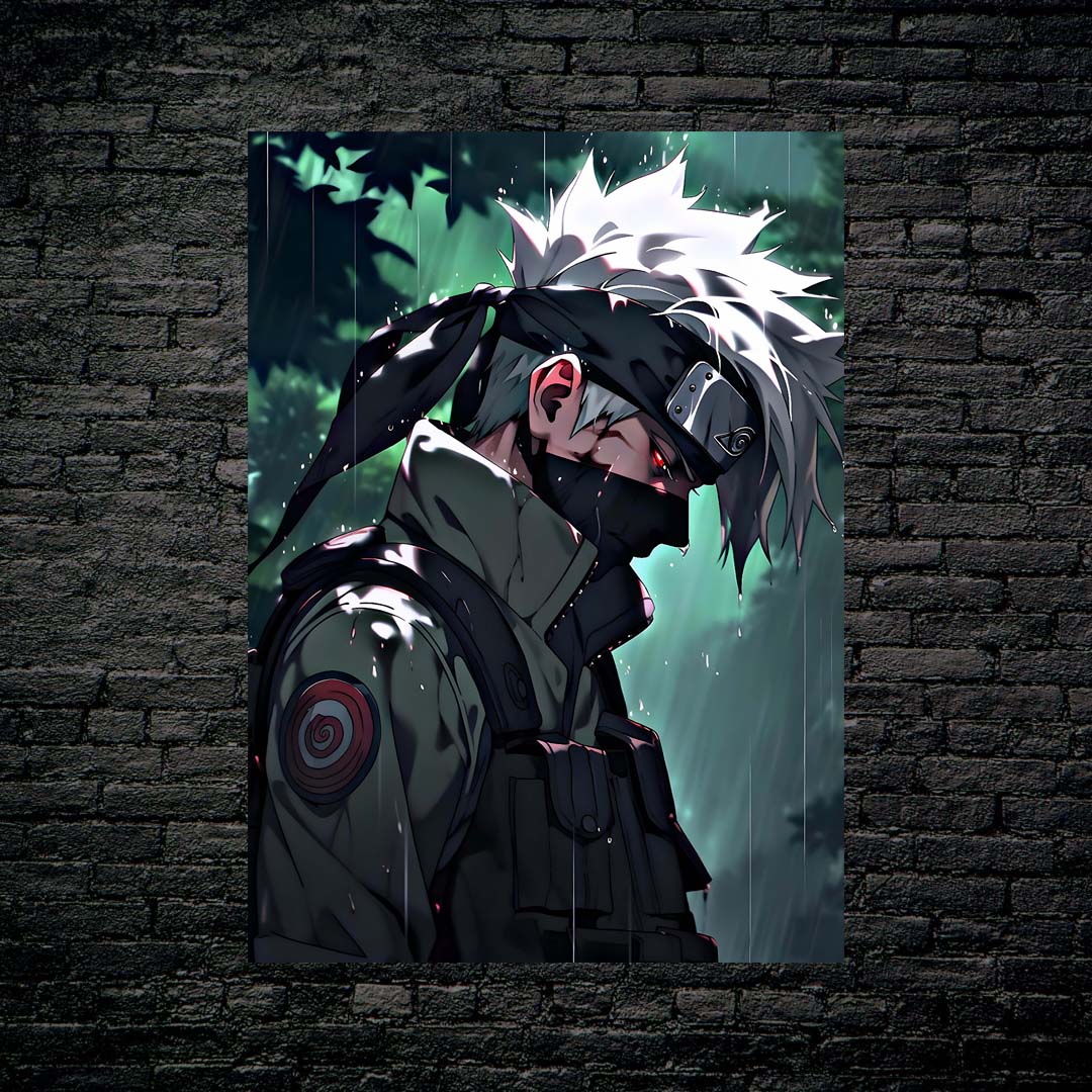 Kakashi hatake in rain from naruto shippuden