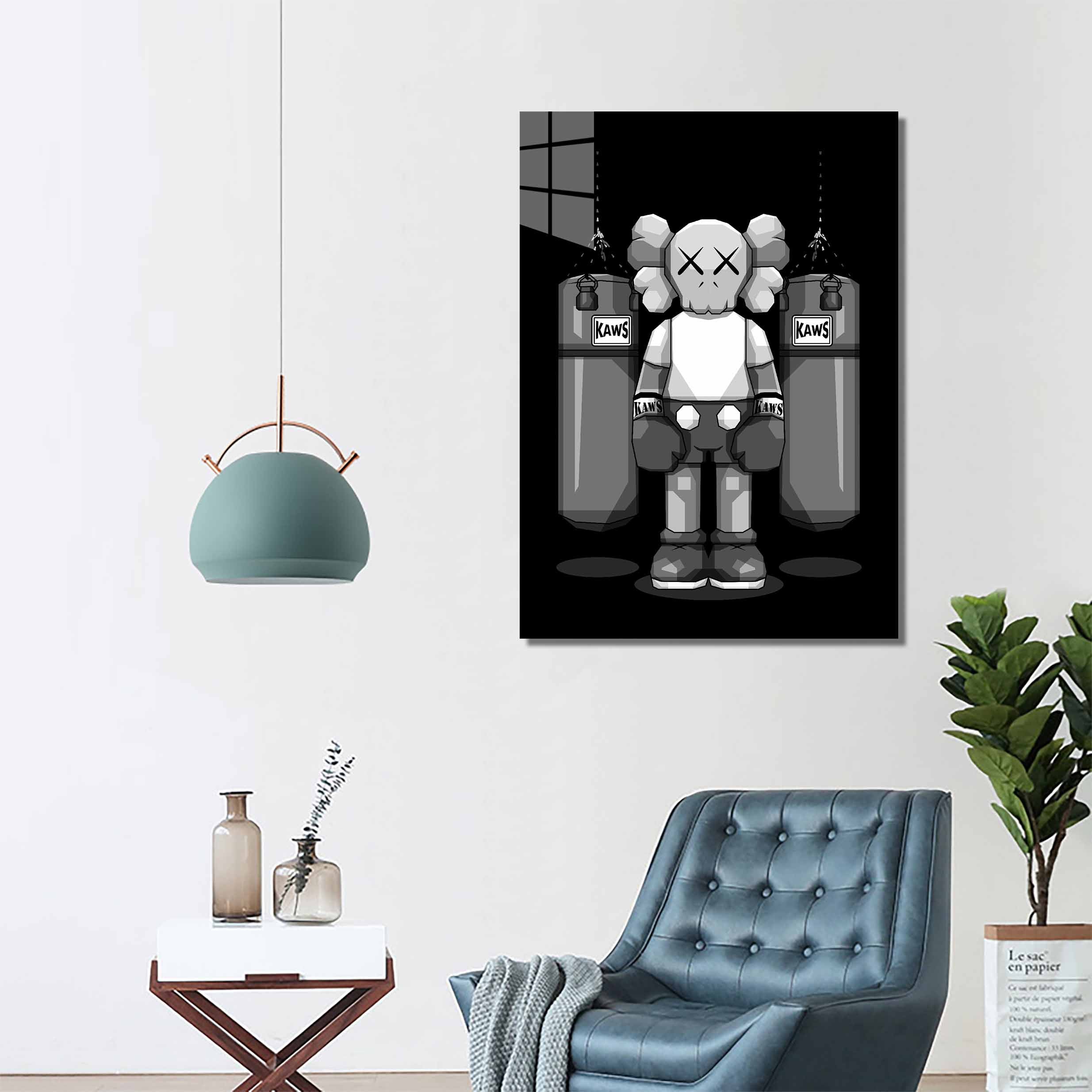 Kaws Boxing Grayscale