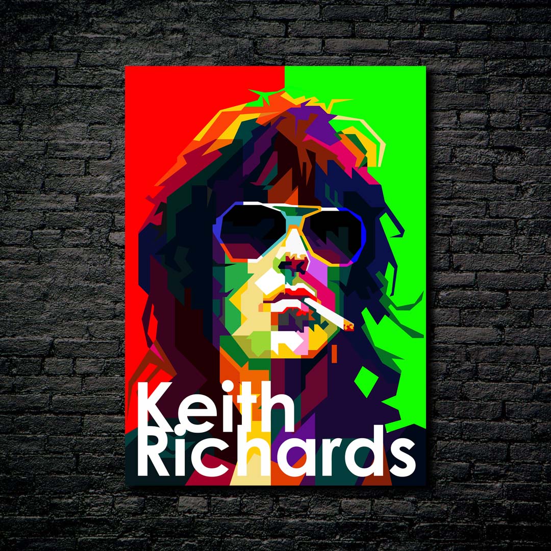 Keith Richards Pop Art WPAP