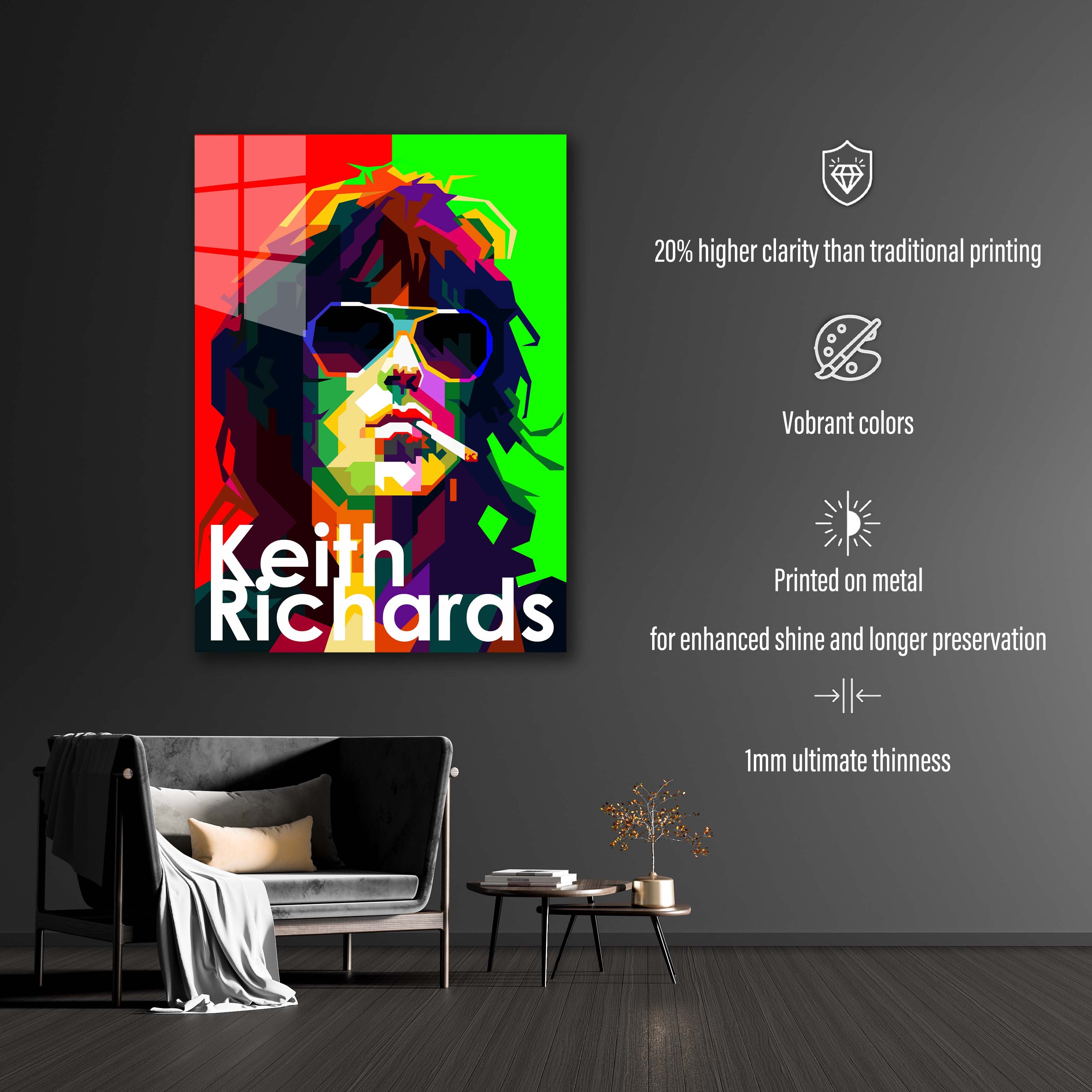 Keith Richards Pop Art WPAP