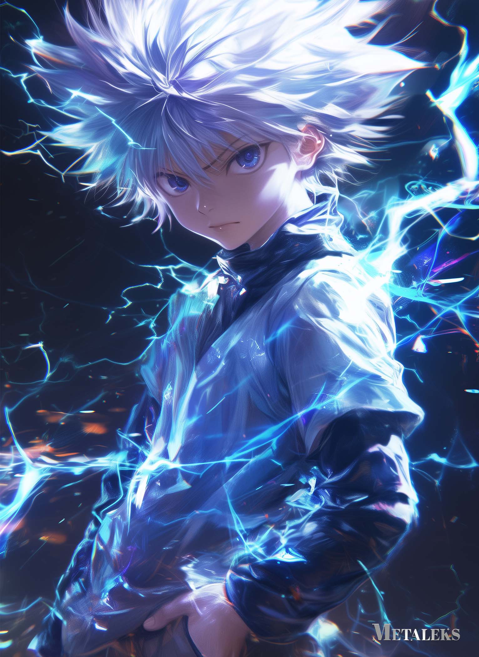 Killua Zoldyck Lightning Blue   Hunter X Hunter