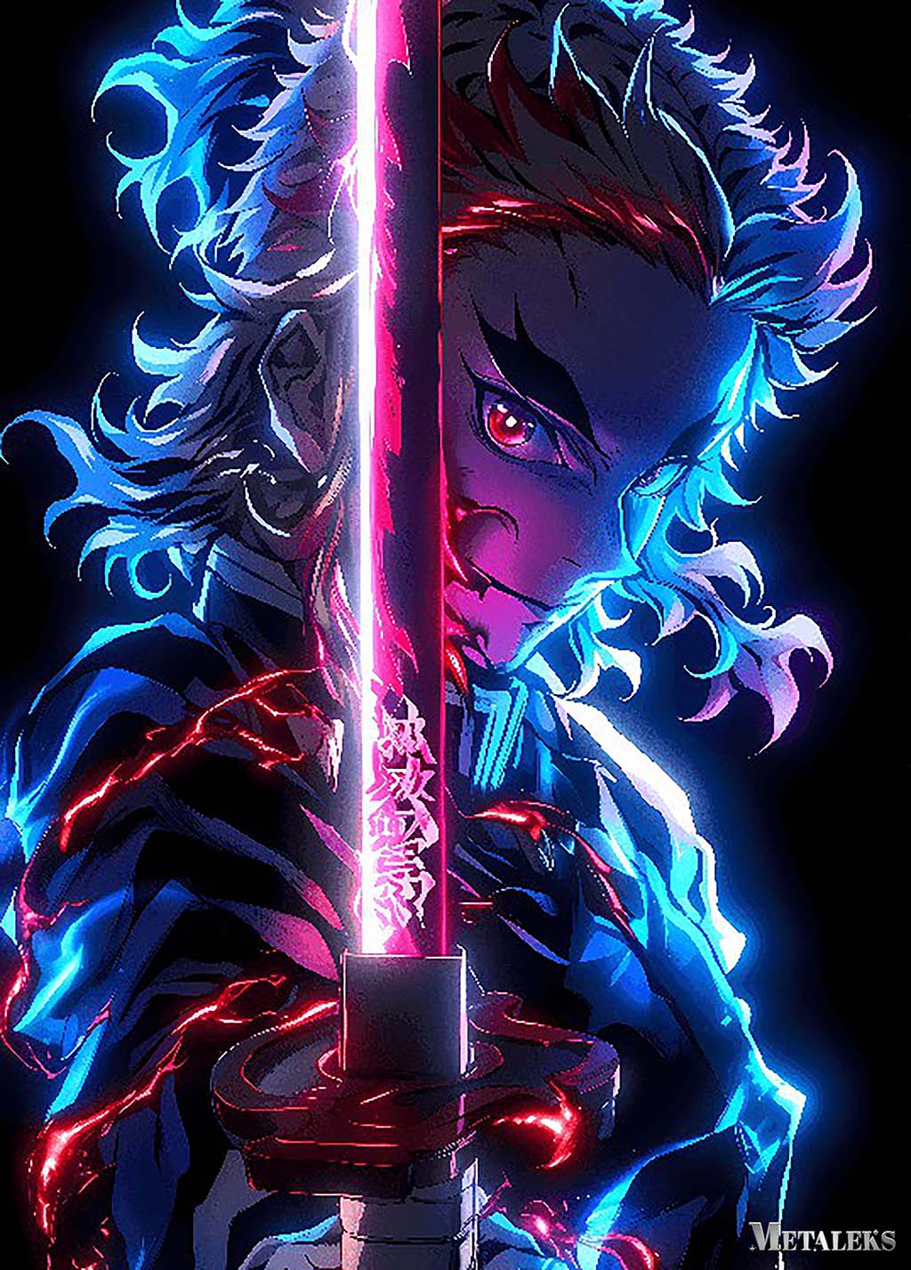 Kyojuro Rengoku neon art