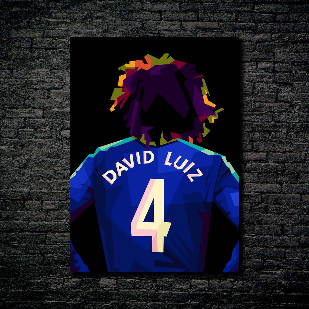 Legend football David Luiz in wpap art