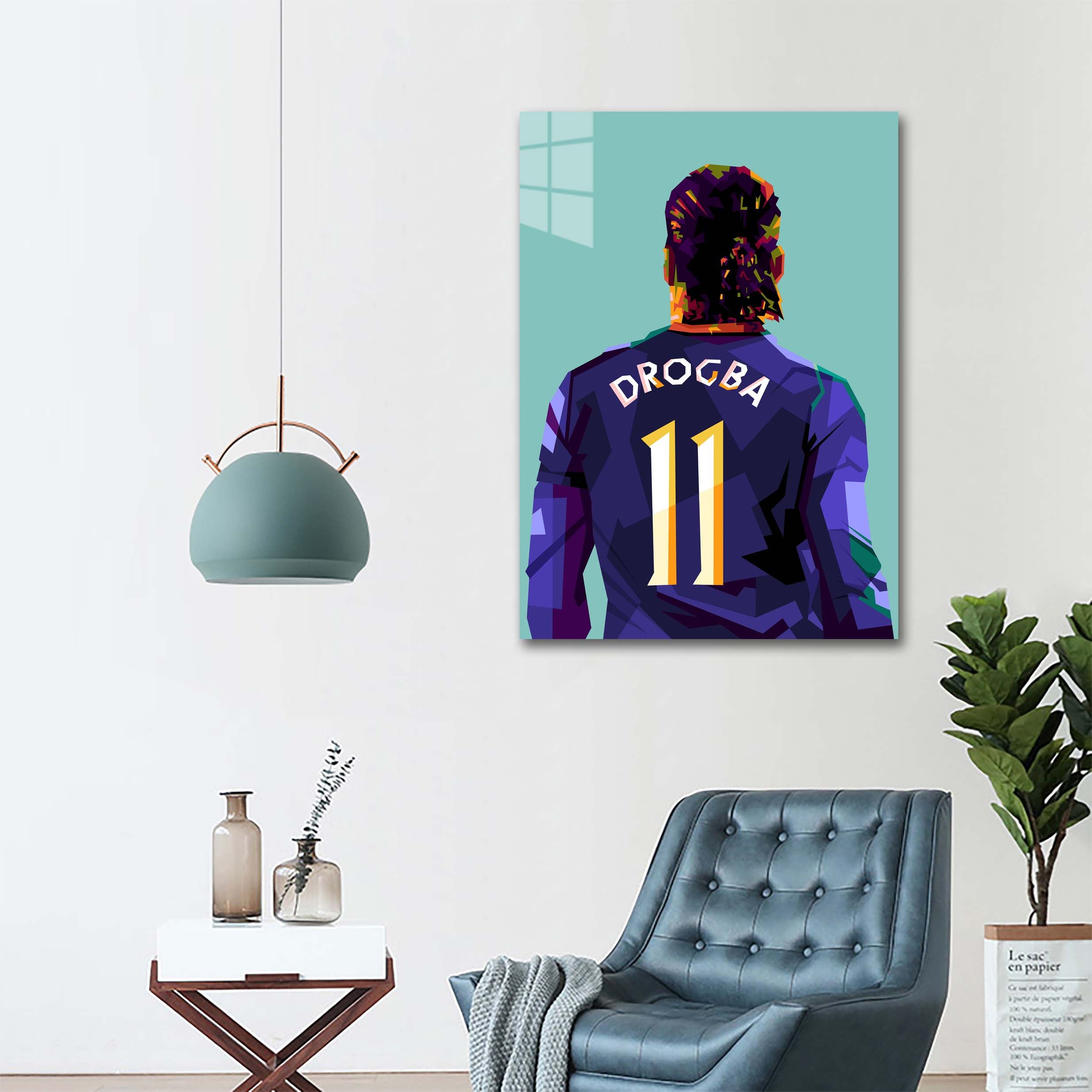 Legend football Drogba in fantasy pop art