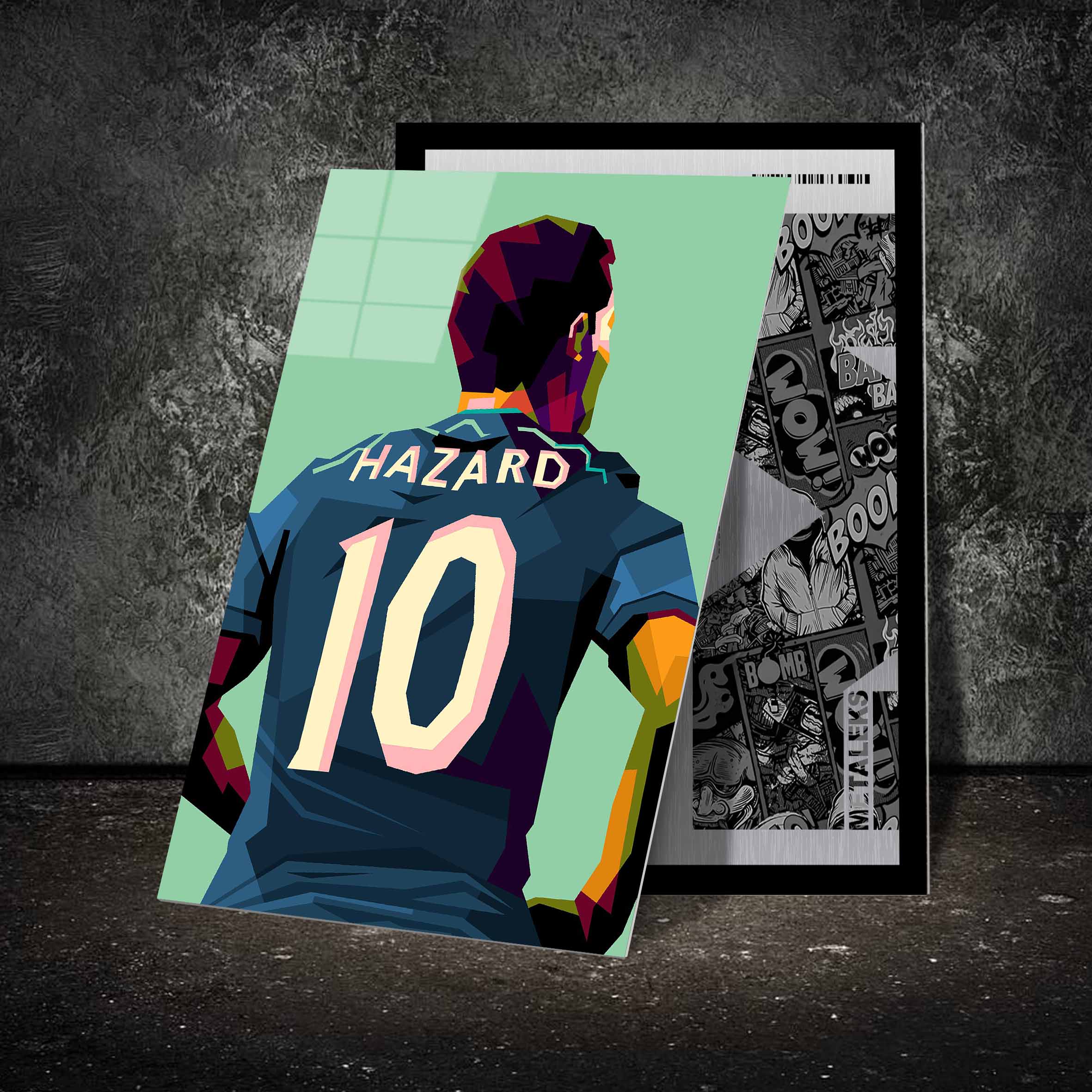 Legend football Eden hazard in wpap pop art