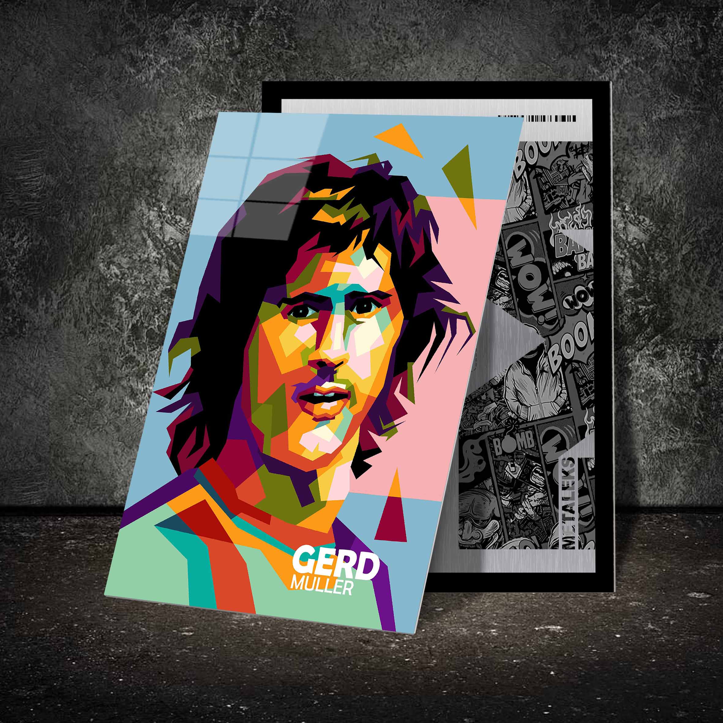 Legend football germany GERD MULLER in wpap art