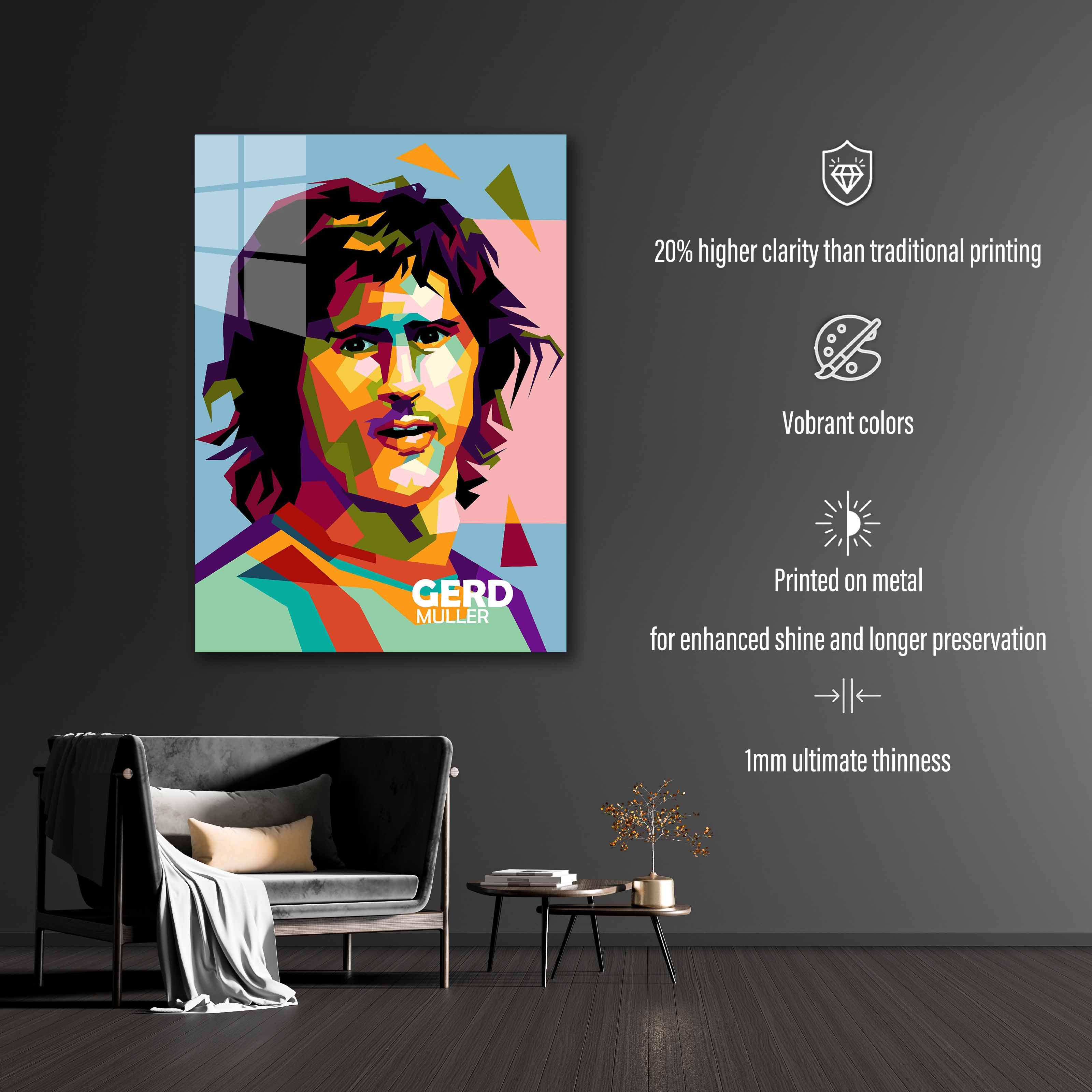 Legend football germany GERD MULLER in wpap art