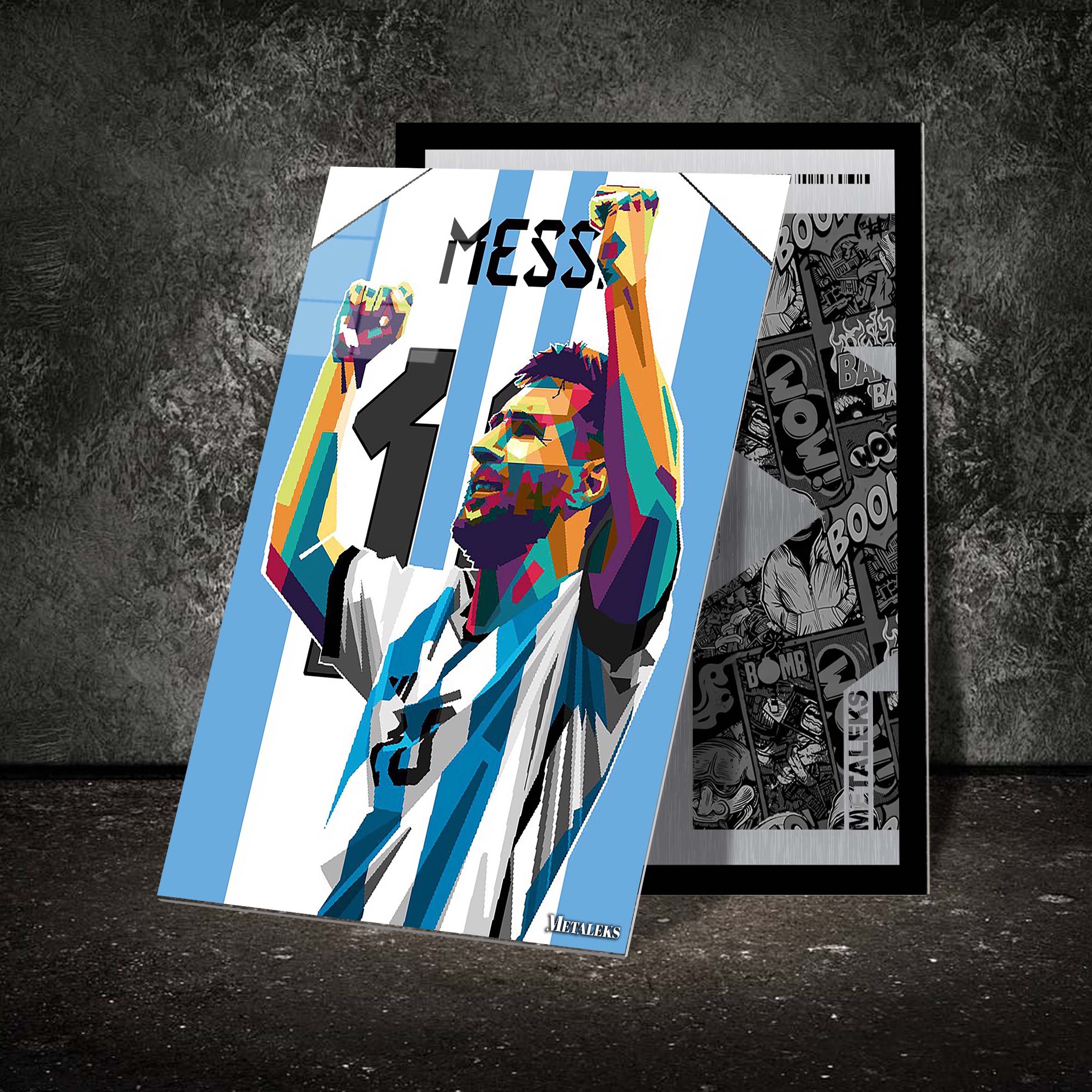 Leo Messi The Legend Pop Art WPAP Style