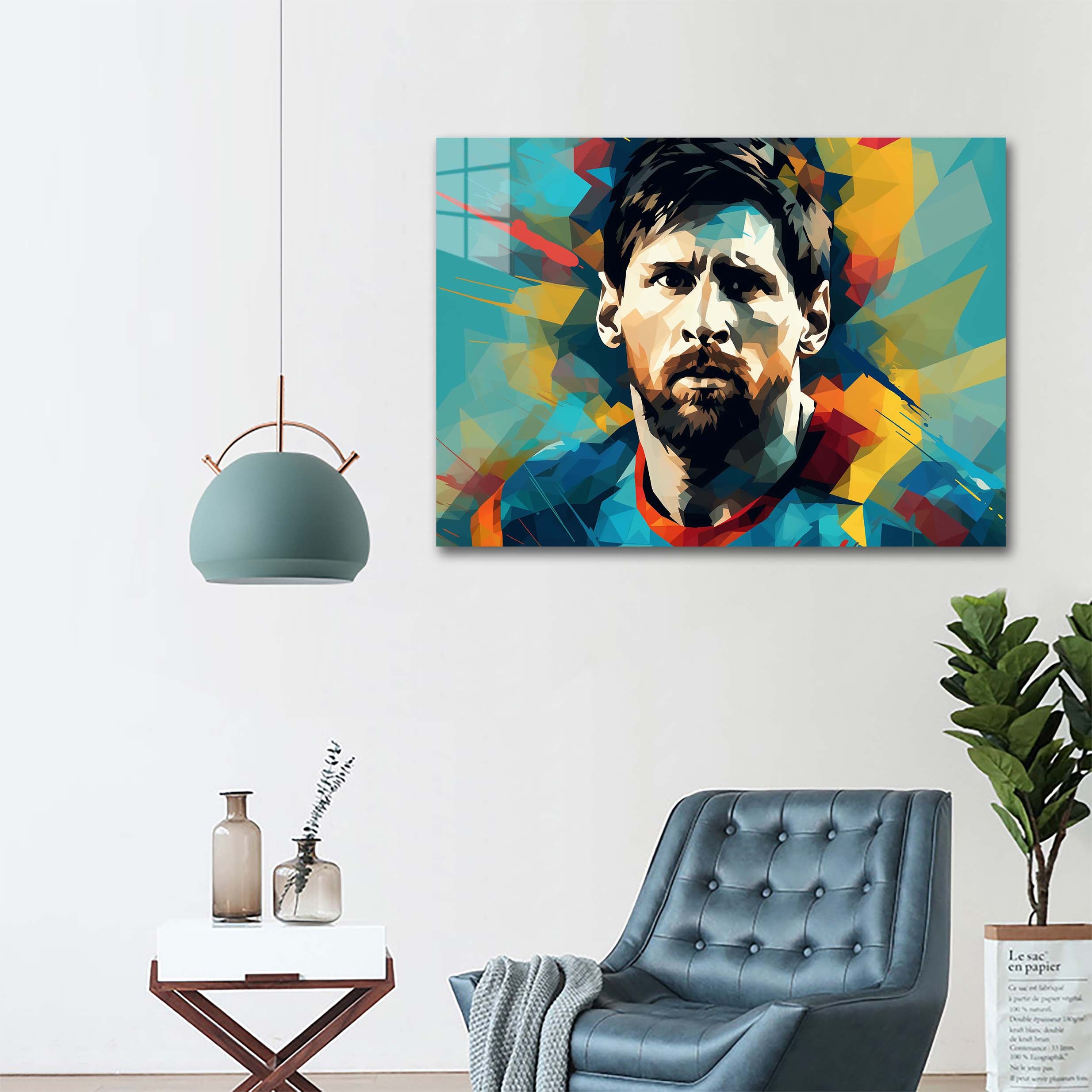 Lionel Messi Face Pop Art