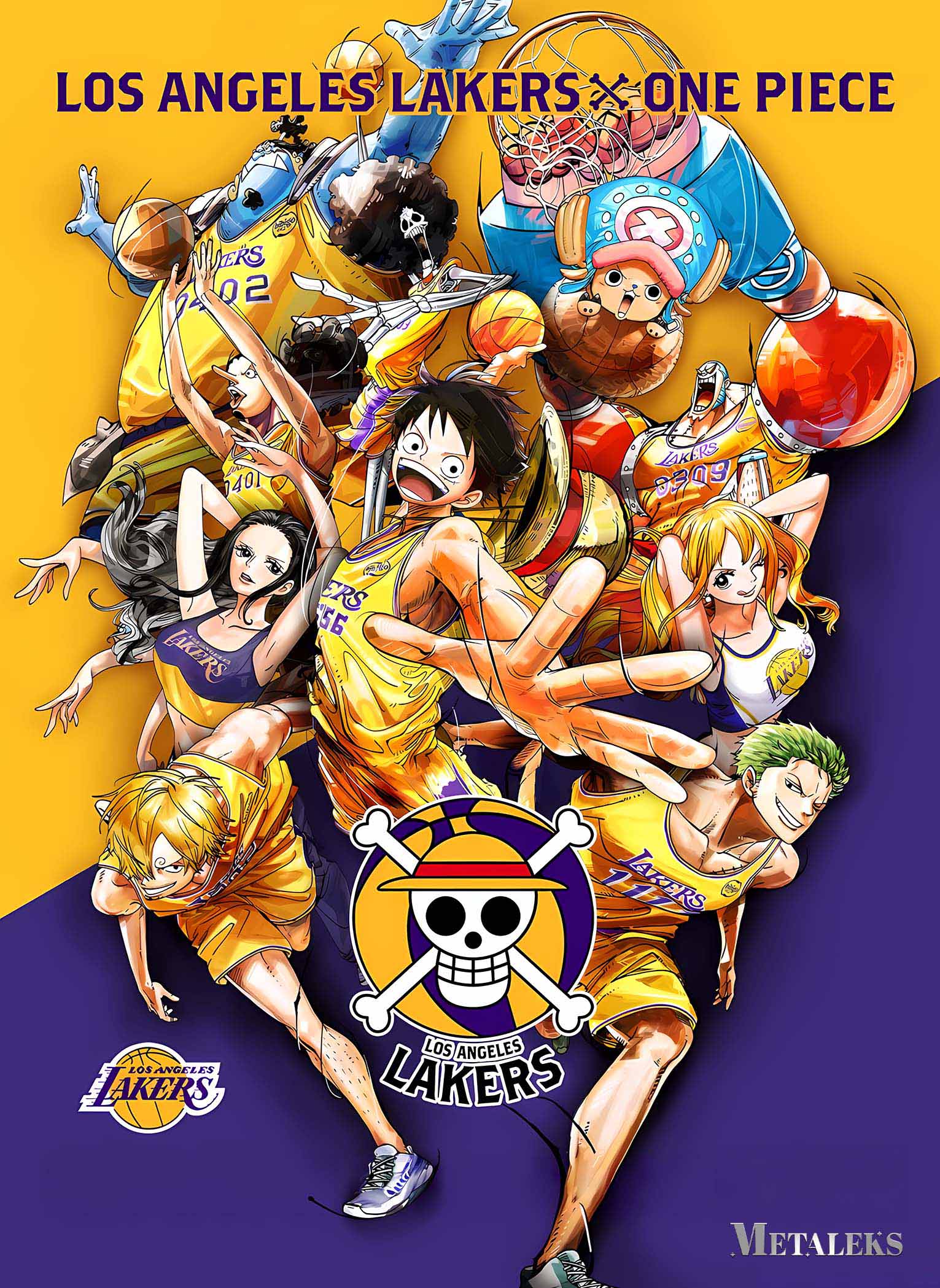 Los Angeles Lakers×One  piece