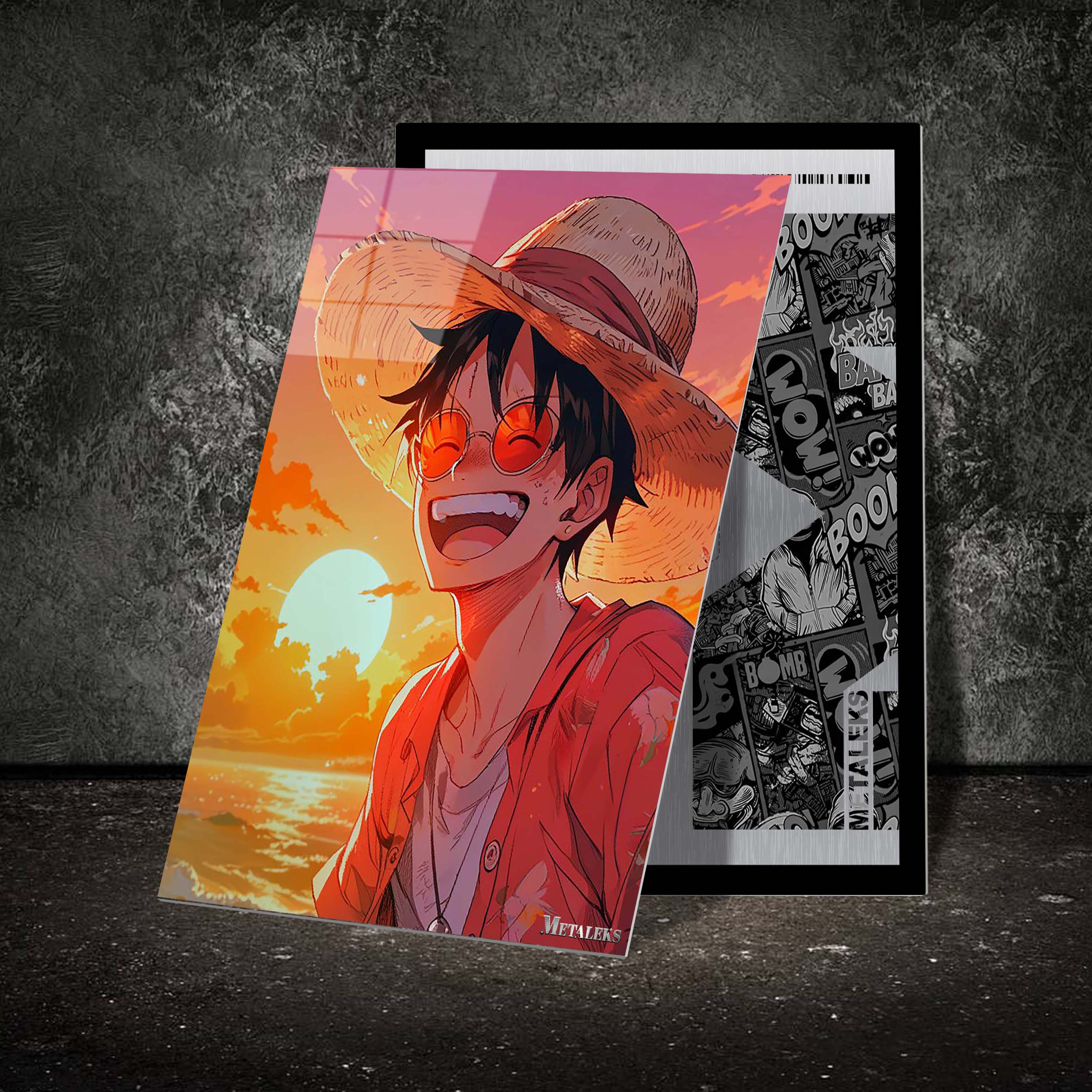 Luffy wearing sunglasses