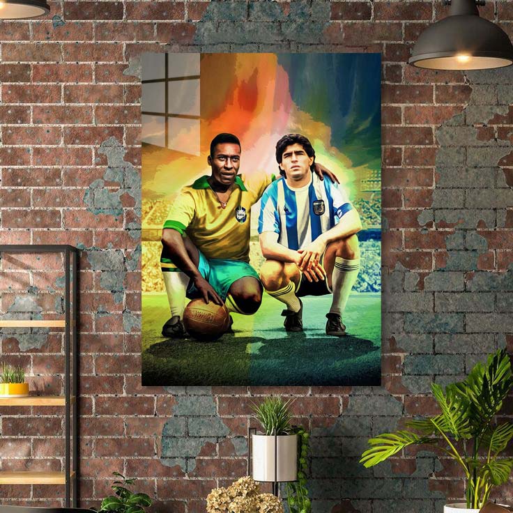 Maradona and Pele pop art