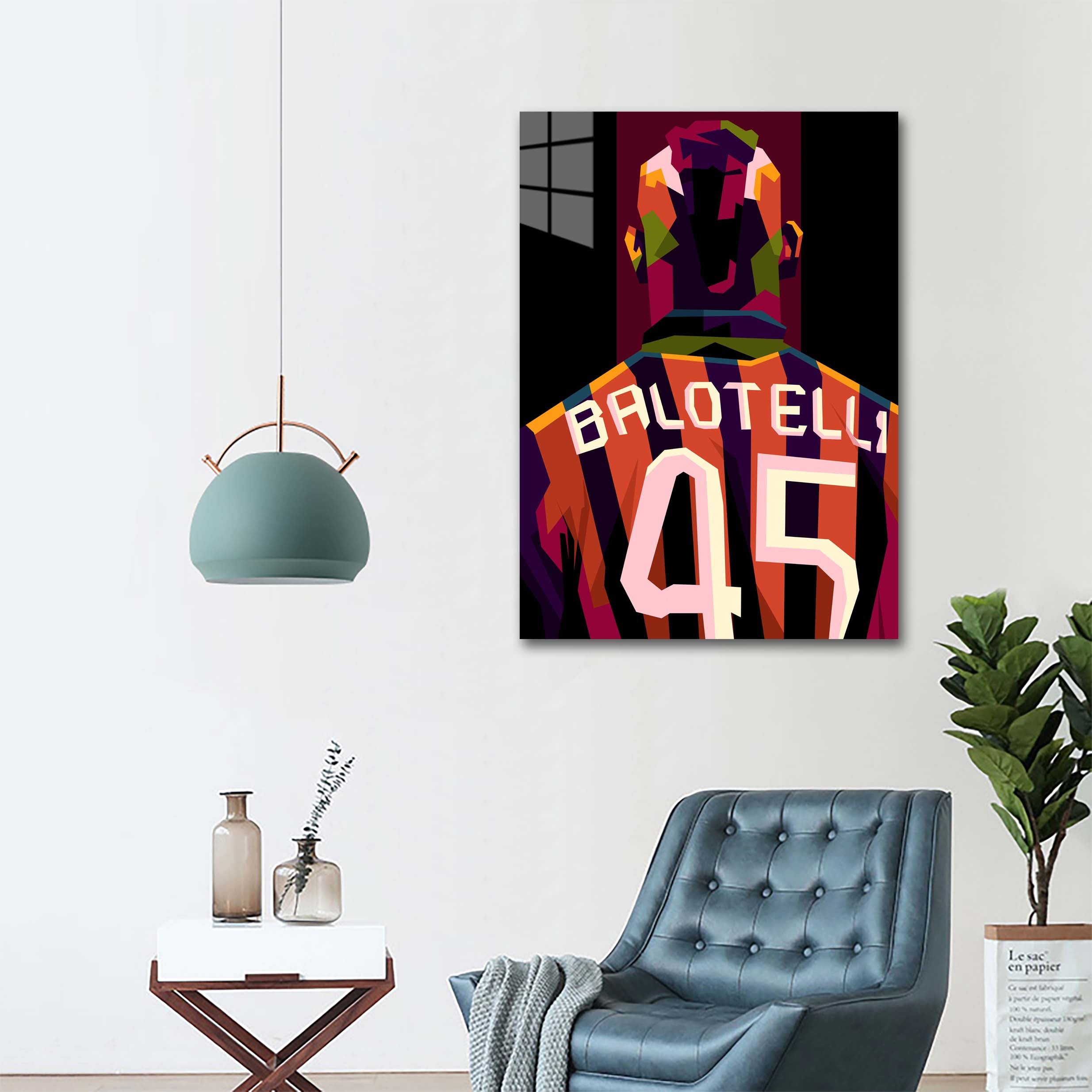 Mario Balotelli in legend pop art