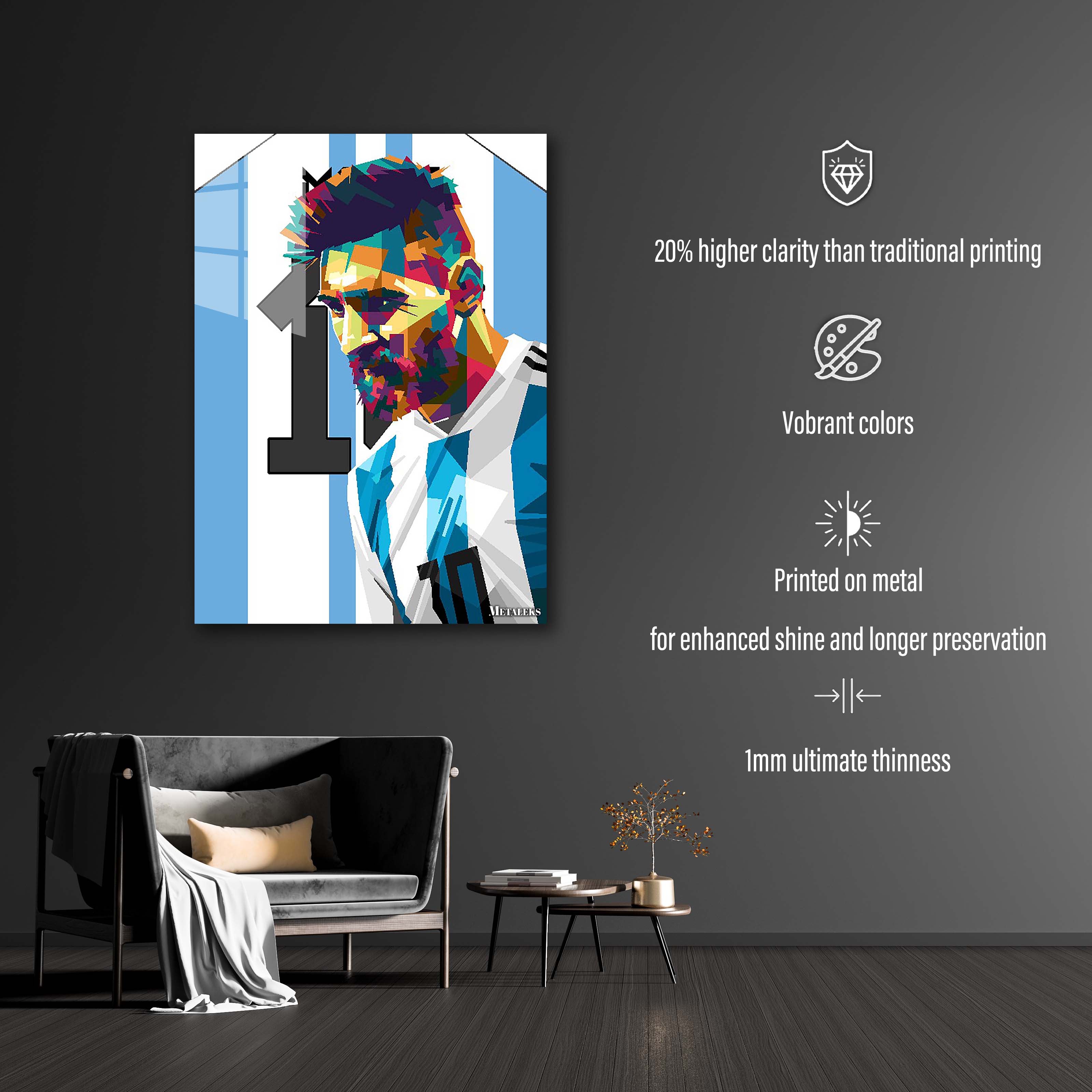 Messi The One Pop Art WPAP Style