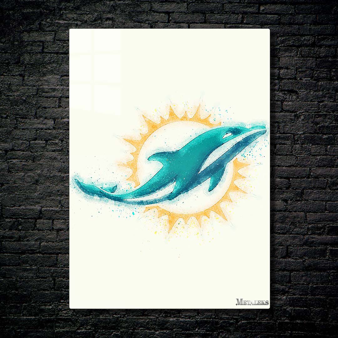 Miami Dolphins Watercolor