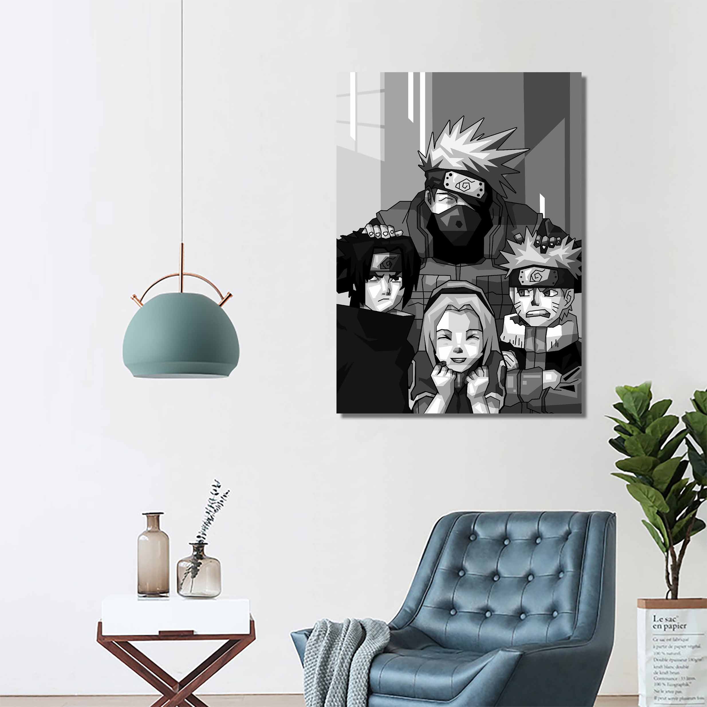 Naruto Team 7 Grayscale