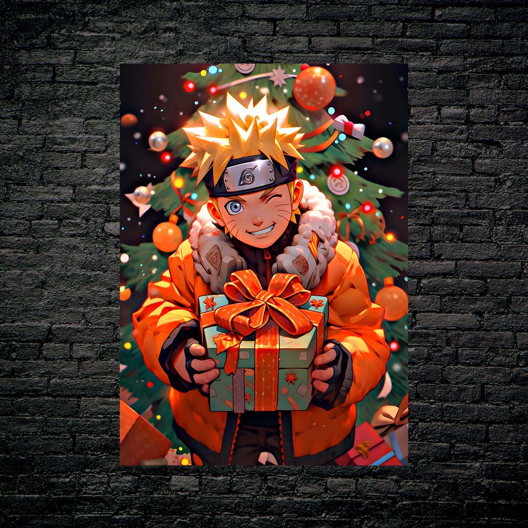 Naruto Uzumaki with gifts for Konoha Village