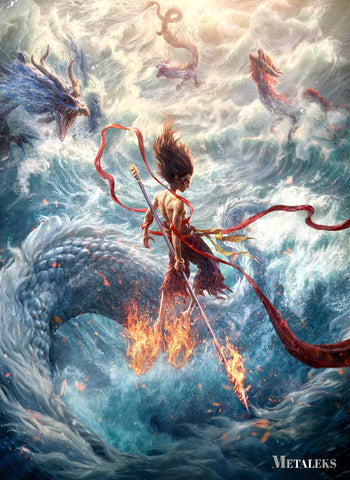 Nezha Storming the Sea