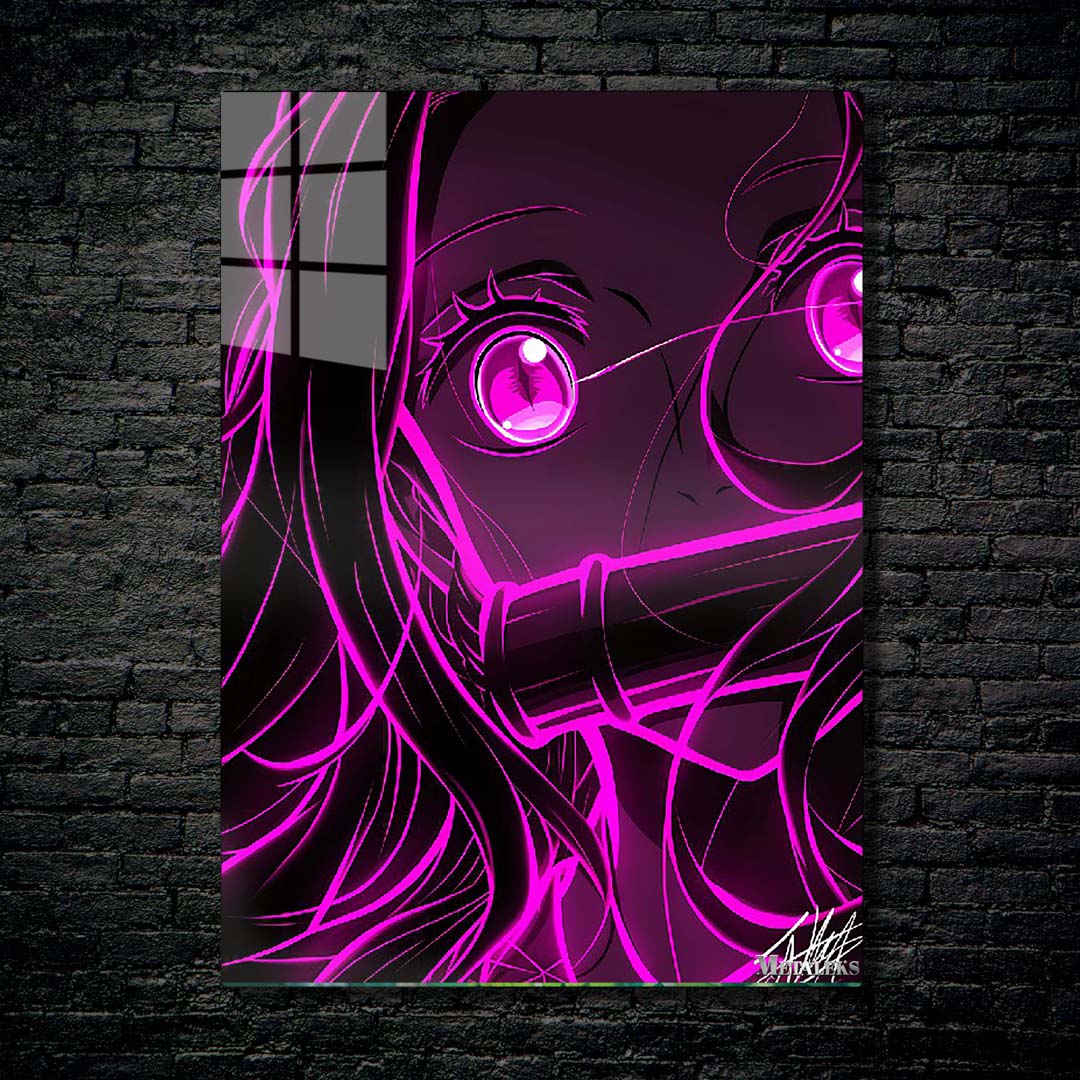 Nezuko neon art