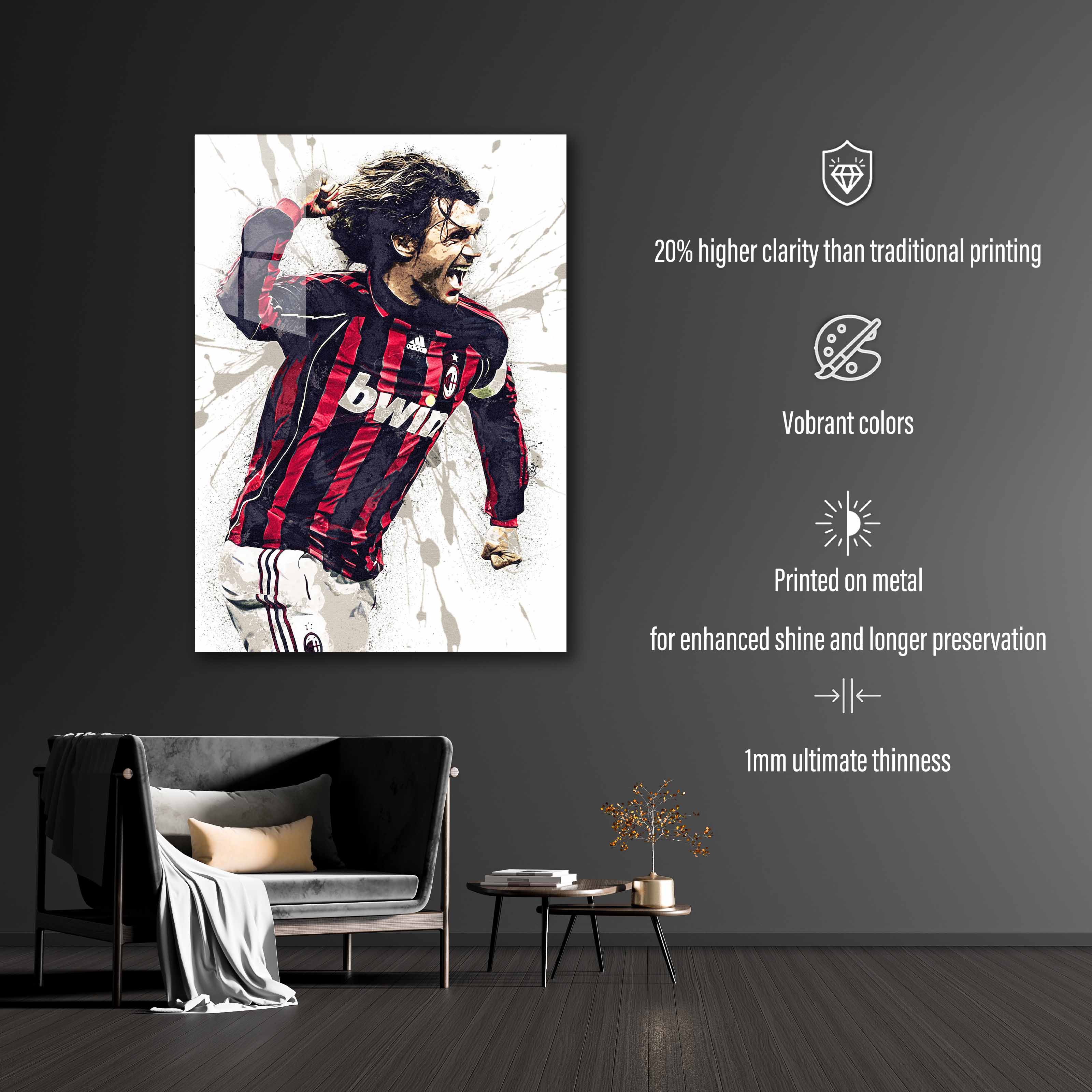 Paolo Maldini AC Milan poster